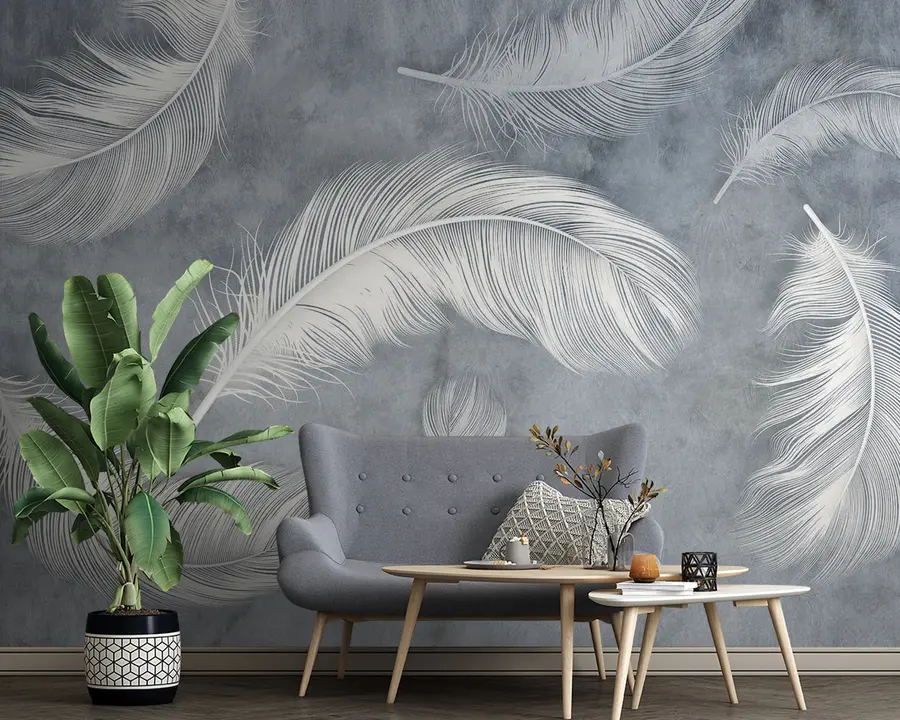 fototapet Organism, ramură și pană u93395