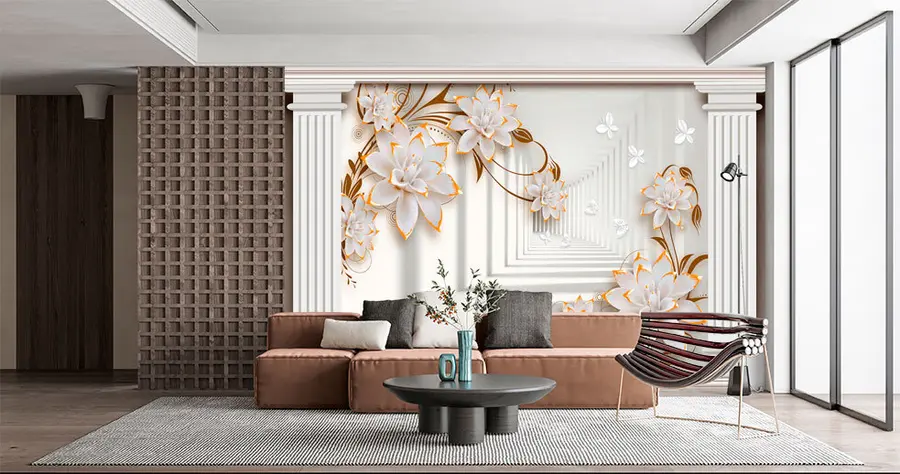 fototapet Flori și coloane u93693