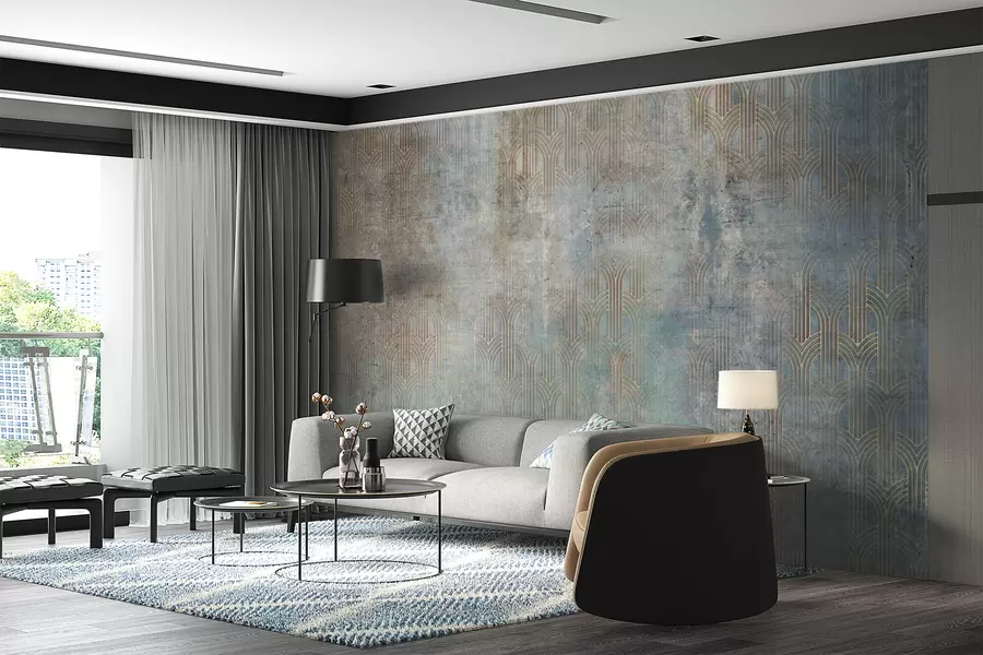 fototapet Model arcuit pe perete grunge u73973