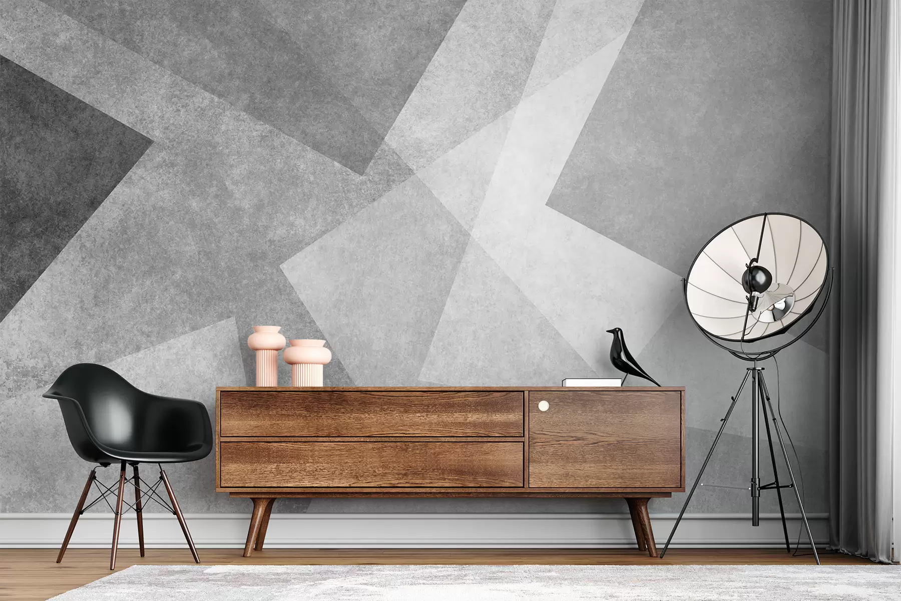 fototapet Abstracție geometrică de gri u74057