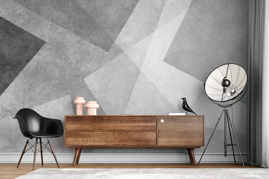 fototapet Abstracție geometrică de gri u74057