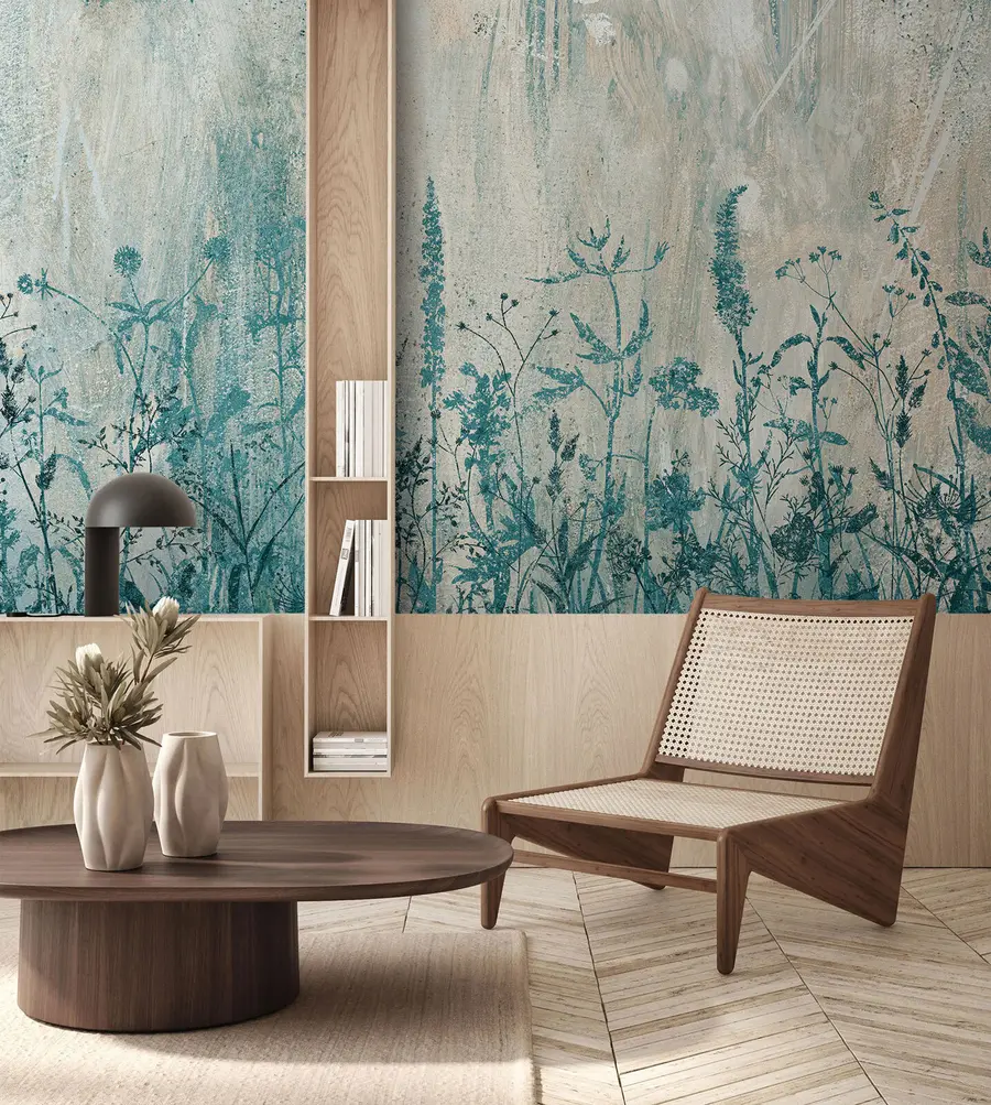 fototapet Plante verzi pe un perete de beton u93666