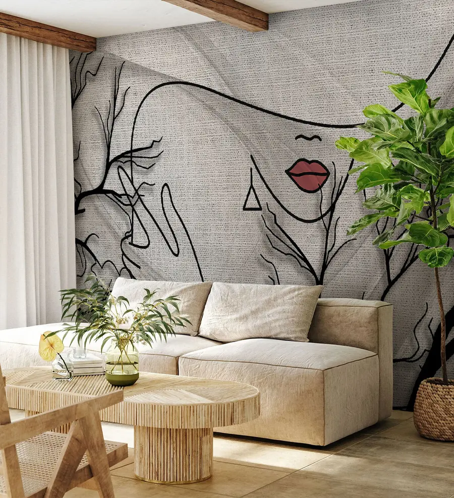 fototapet Buze roșii u93785