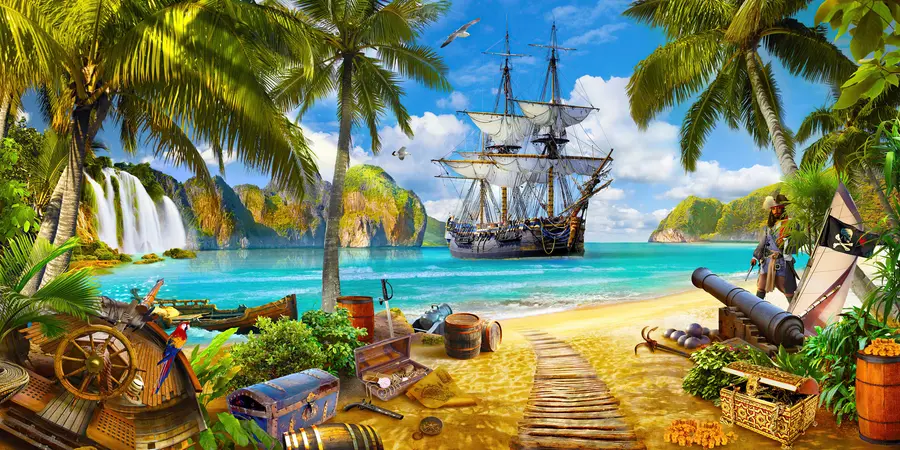 fototapet Apă, nori și cer u59784v3