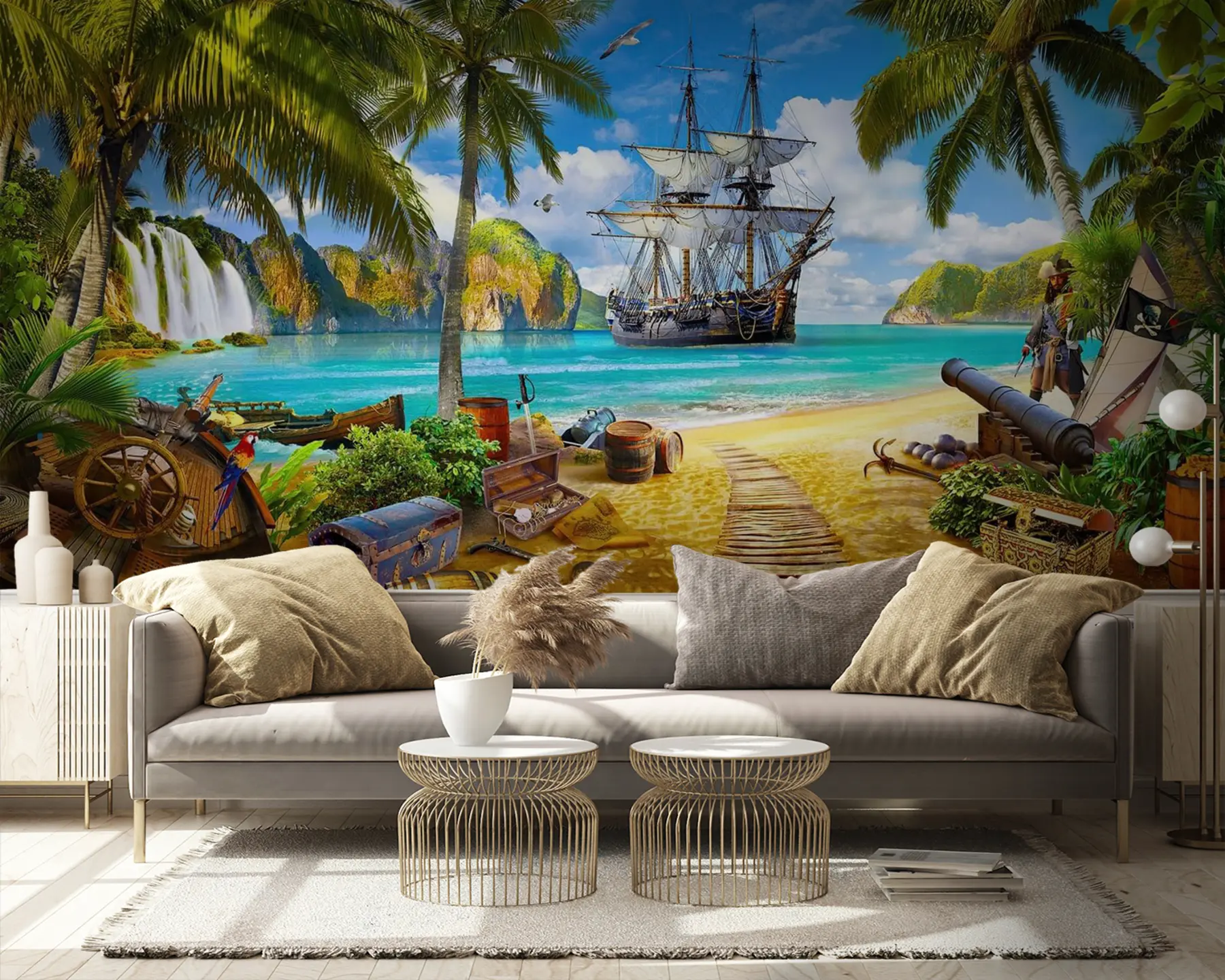 fototapet Apă, nori și cer u59784v3