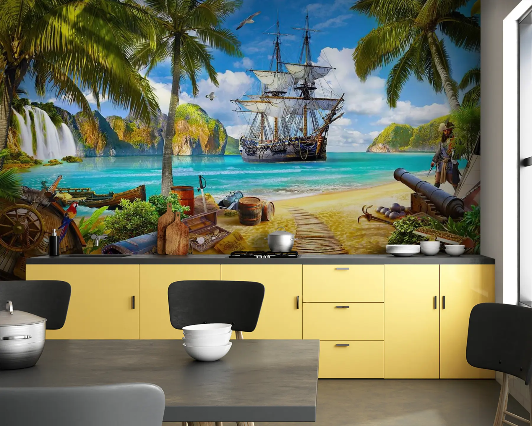 fototapet Apă, nori și cer u59784v3