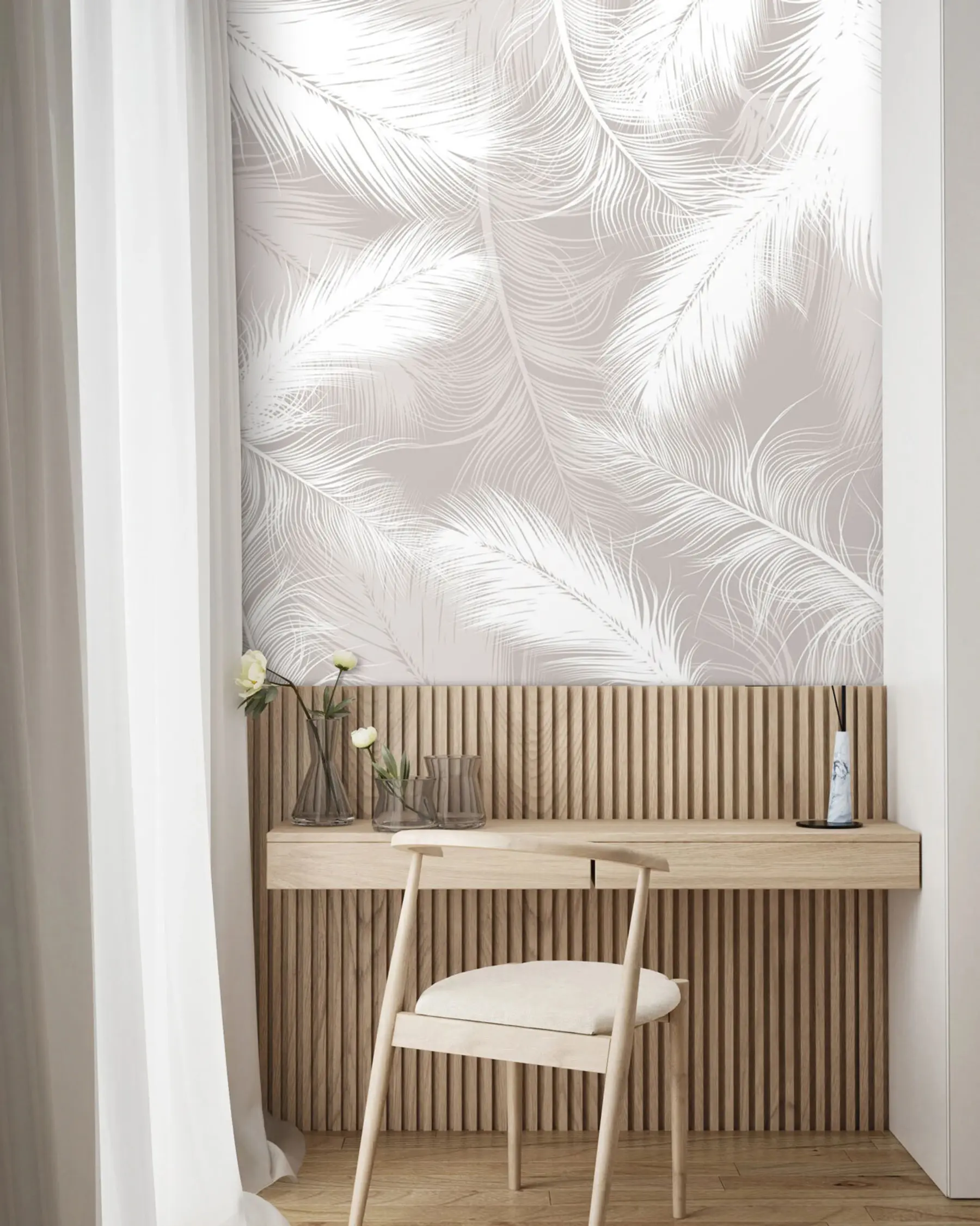 fototapet Pene albe blânde u74474