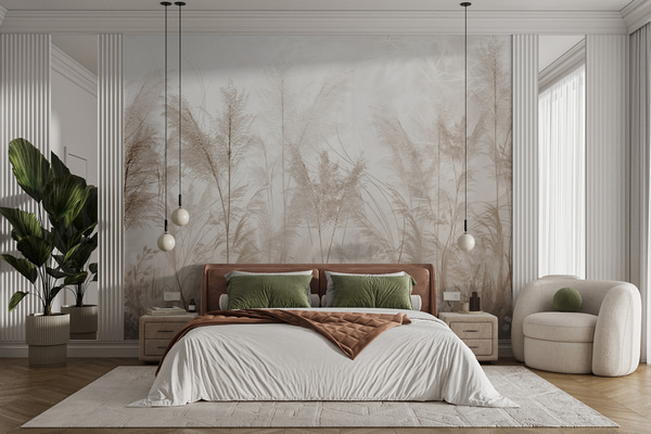 Tapet Plante înalte în culori pastelate, Fototapet Natură, u93903 : Uwalls.ro