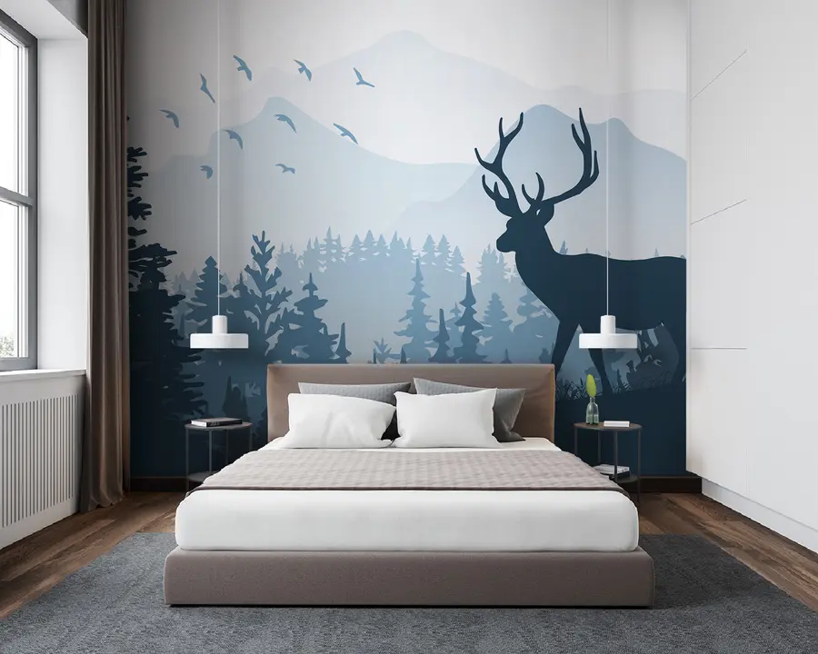 fototapet Silueta unei căprioare în pădure u93972