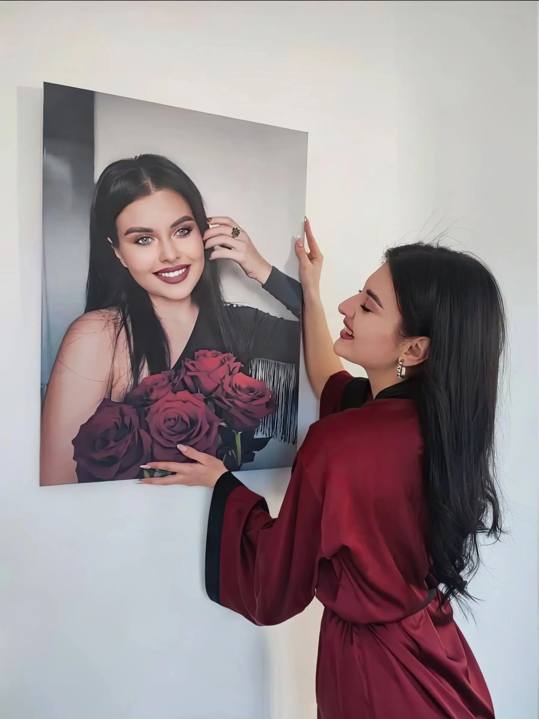 Tablouri Zâmbet, fotografie cu bliț și ruj s31864