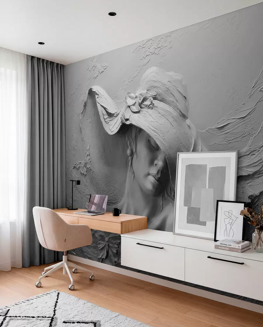 fototapet Femeie cu pălărie 3D u62592