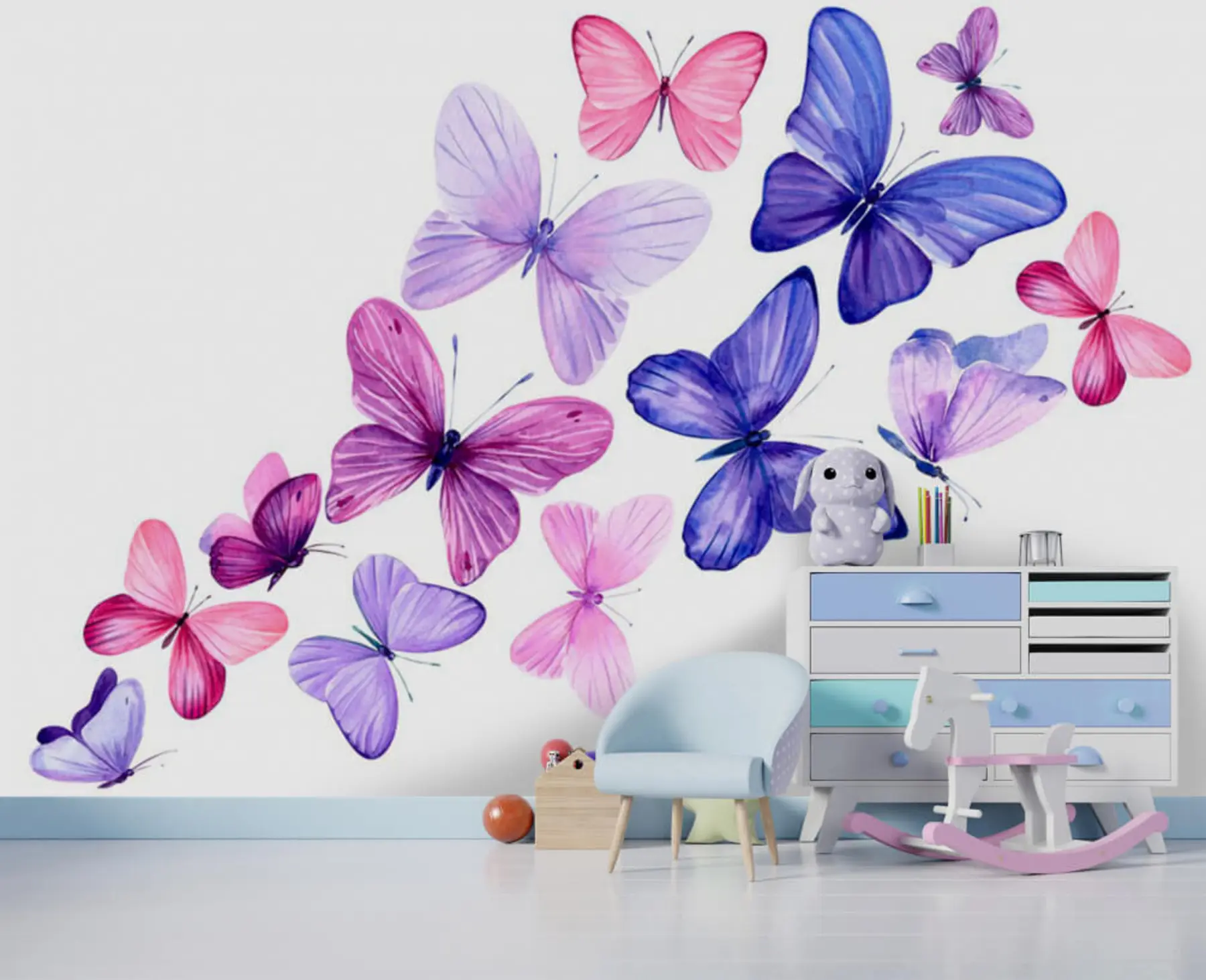 fototapet Floare, alb e violet u01052