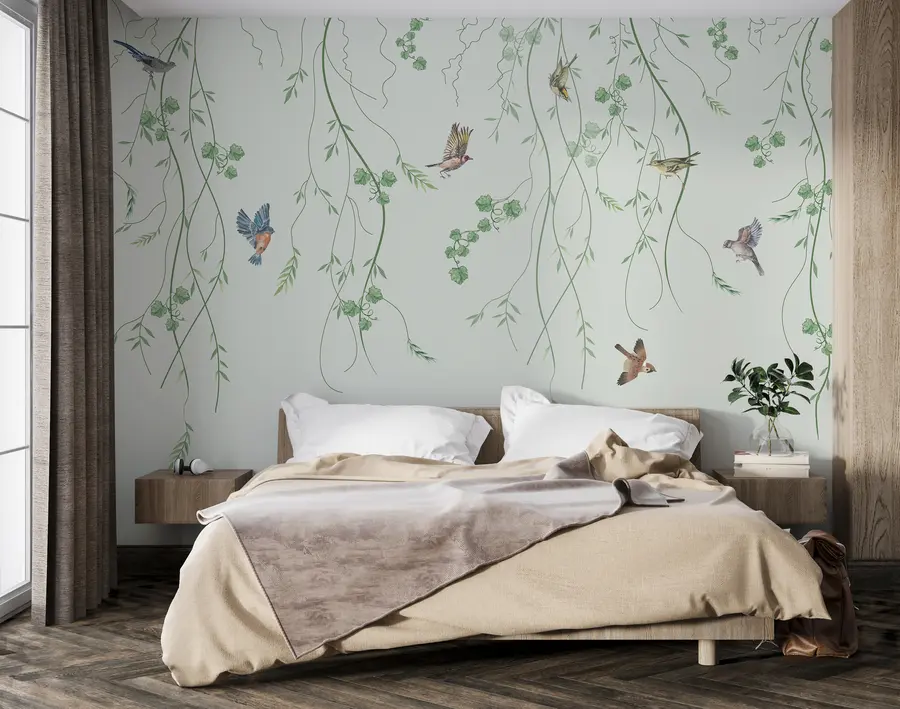 fototapet Ramuri cu păsări, Chinoiserie u94493