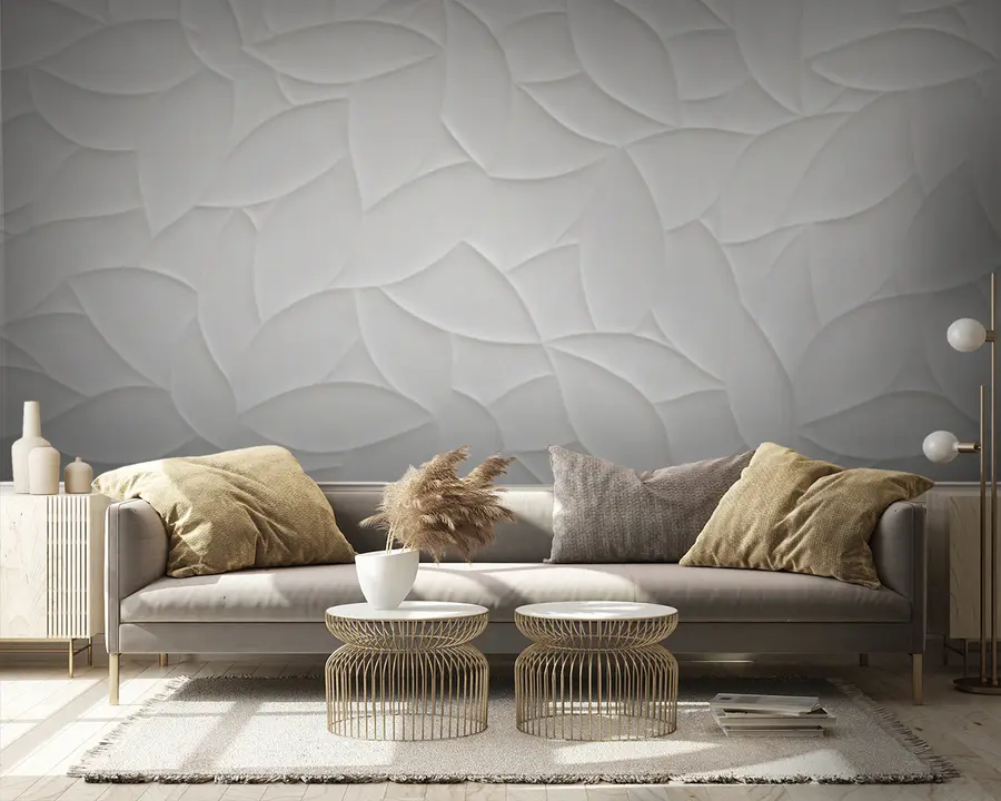 fototapet Frunze albe 3D u75830