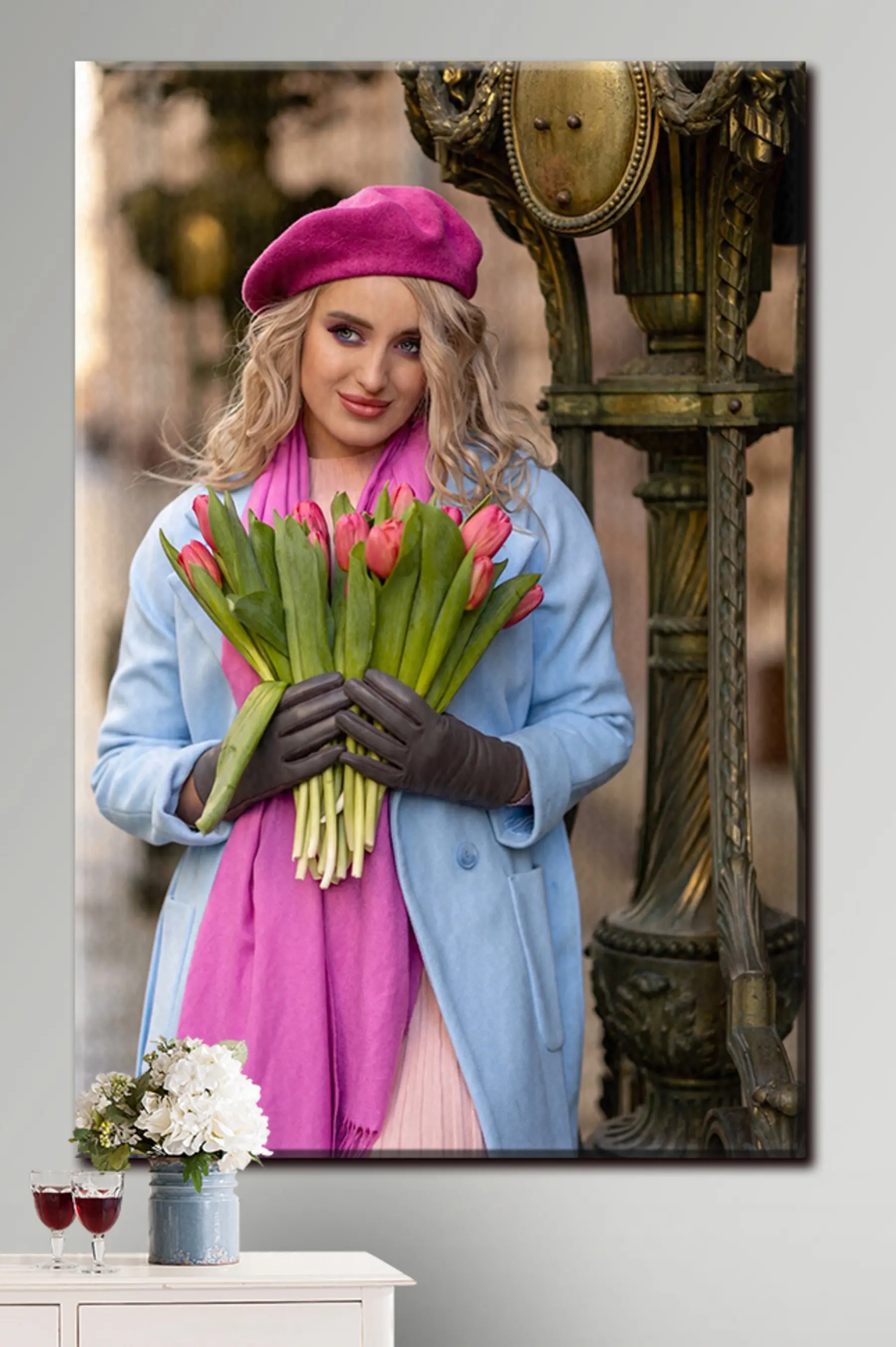Tablouri Outerwear, zâmbet și violet s33119