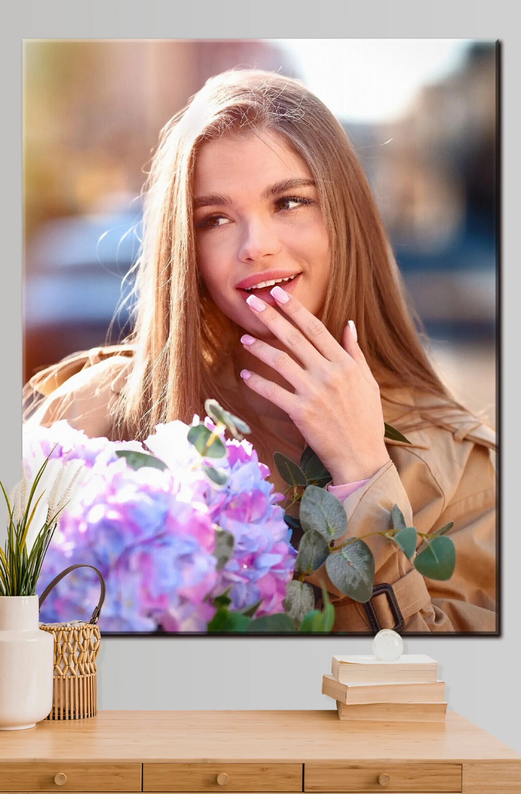 Tablouri Buză, zâmbet și floare s33297