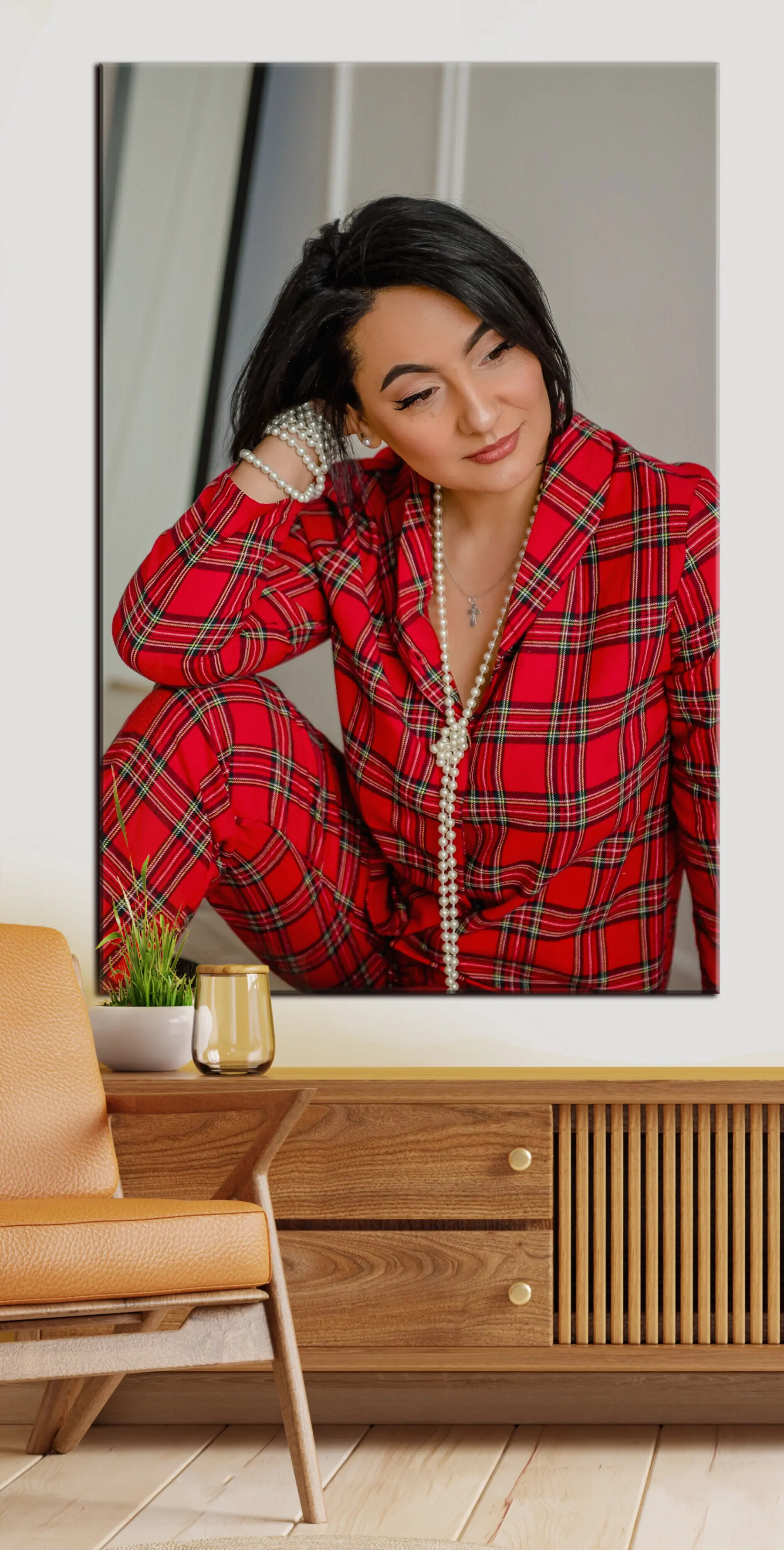 Tablouri Îmbrăcăminte exterioară, tartan și cămașă s33326
