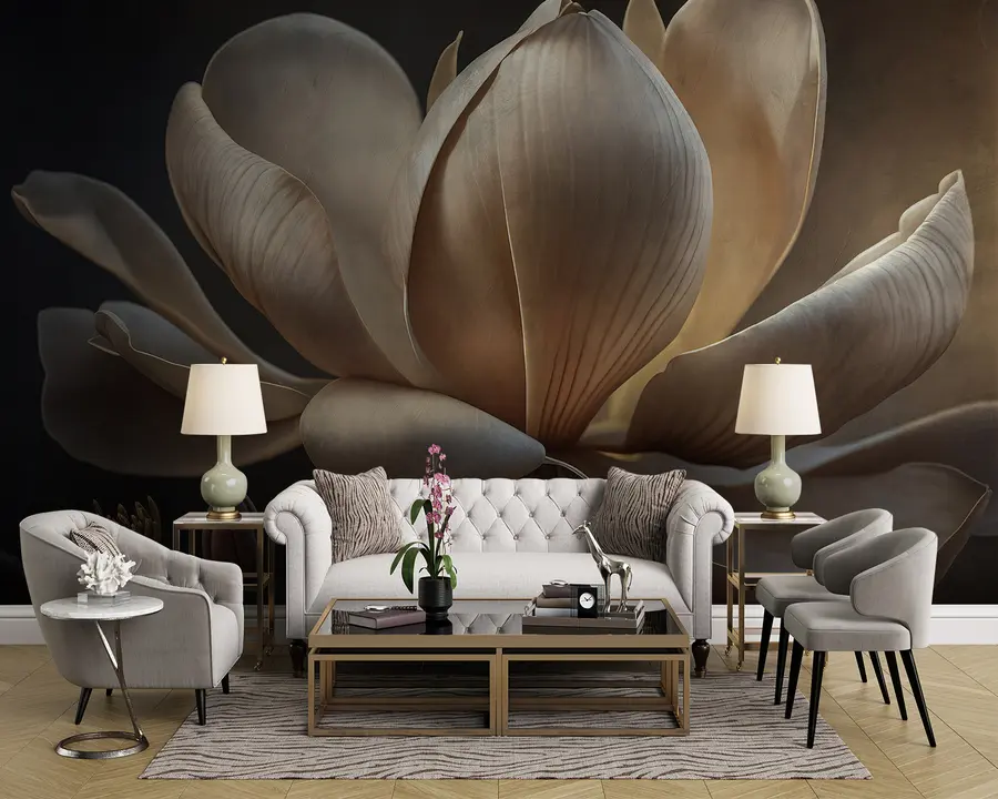 fototapet Floare mare pe un fundal întunecat u94507