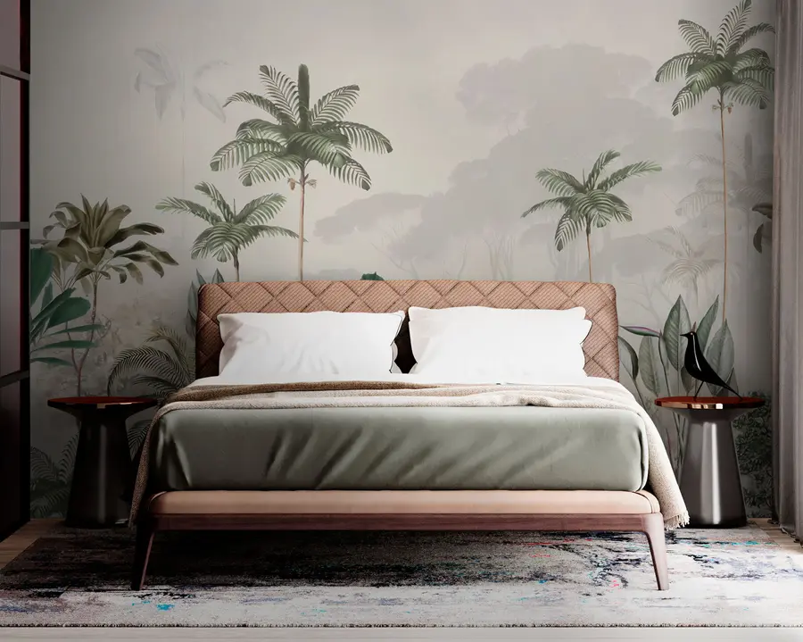 fototapet Palmieri înalți și o oază u94631