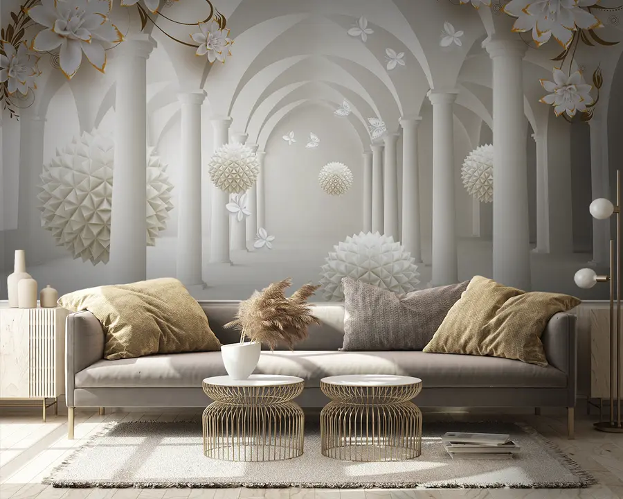 fototapet Sfere țepoase în tunel u94966