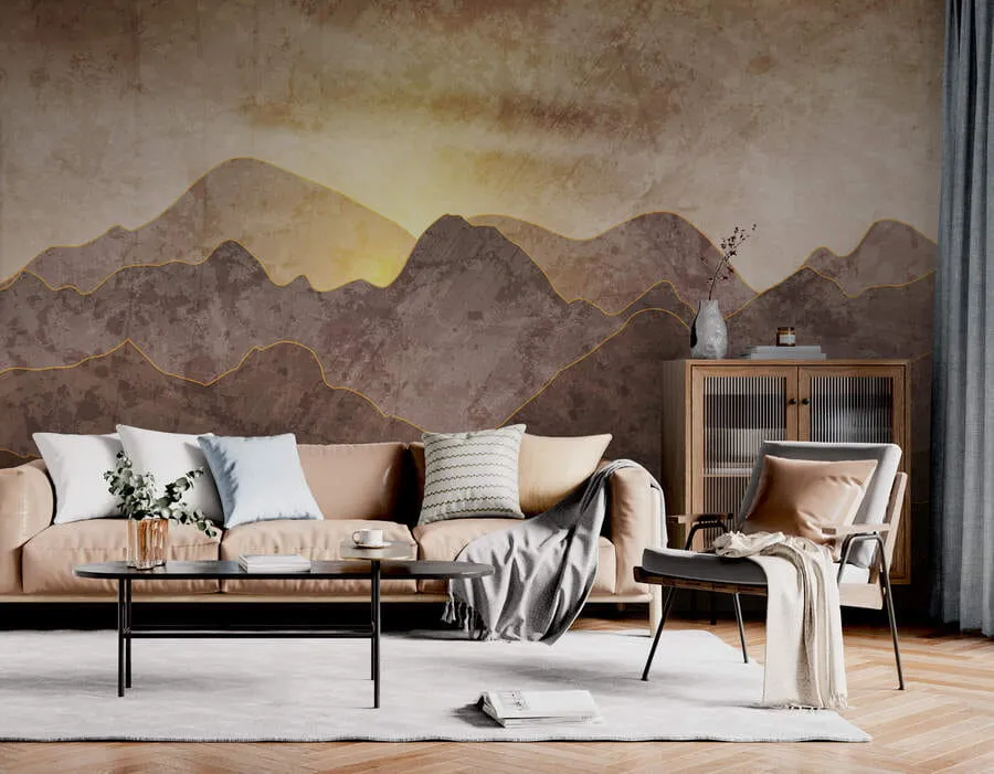 fototapet Peisaj cu vârfuri de munte u94314