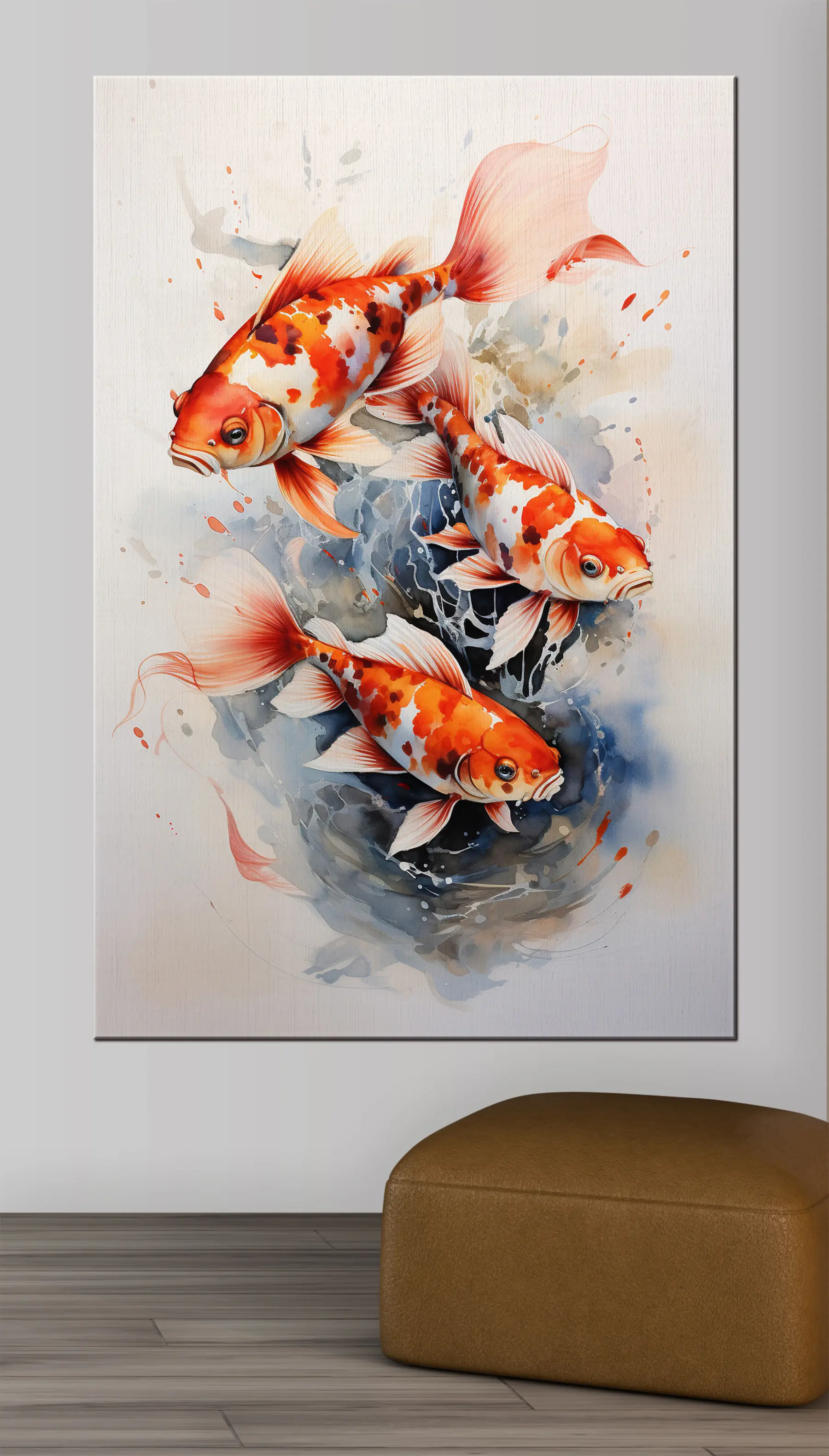 Tablouri Koi, aripioare și lichid s34247
