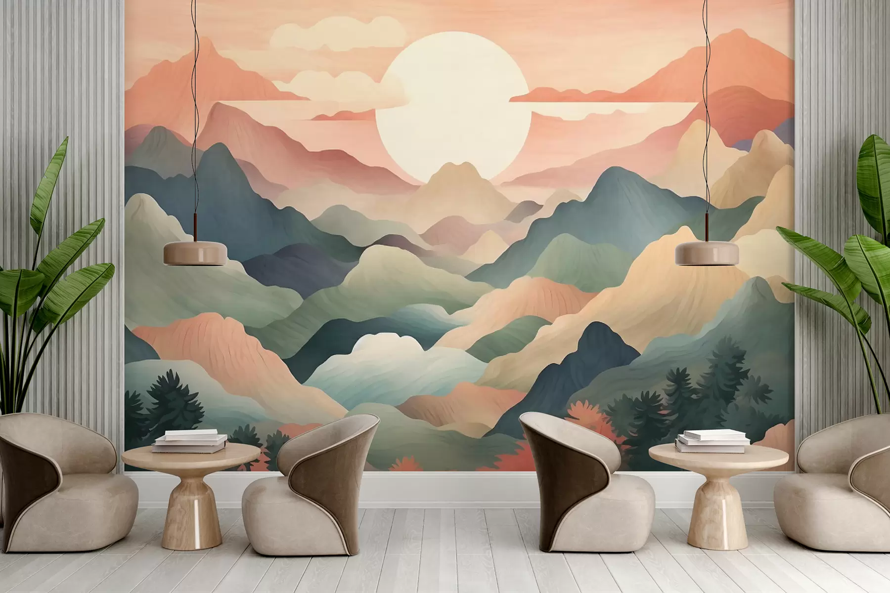 fototapet Munți în soare u95991