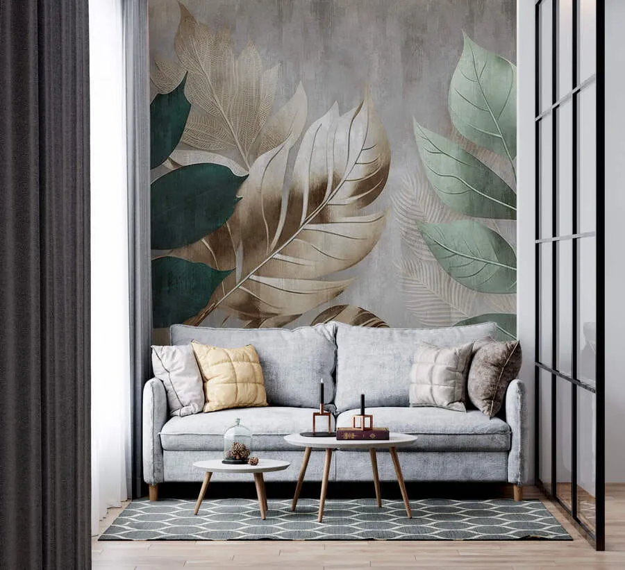 fototapet Frunze pe fundal texturat u94827