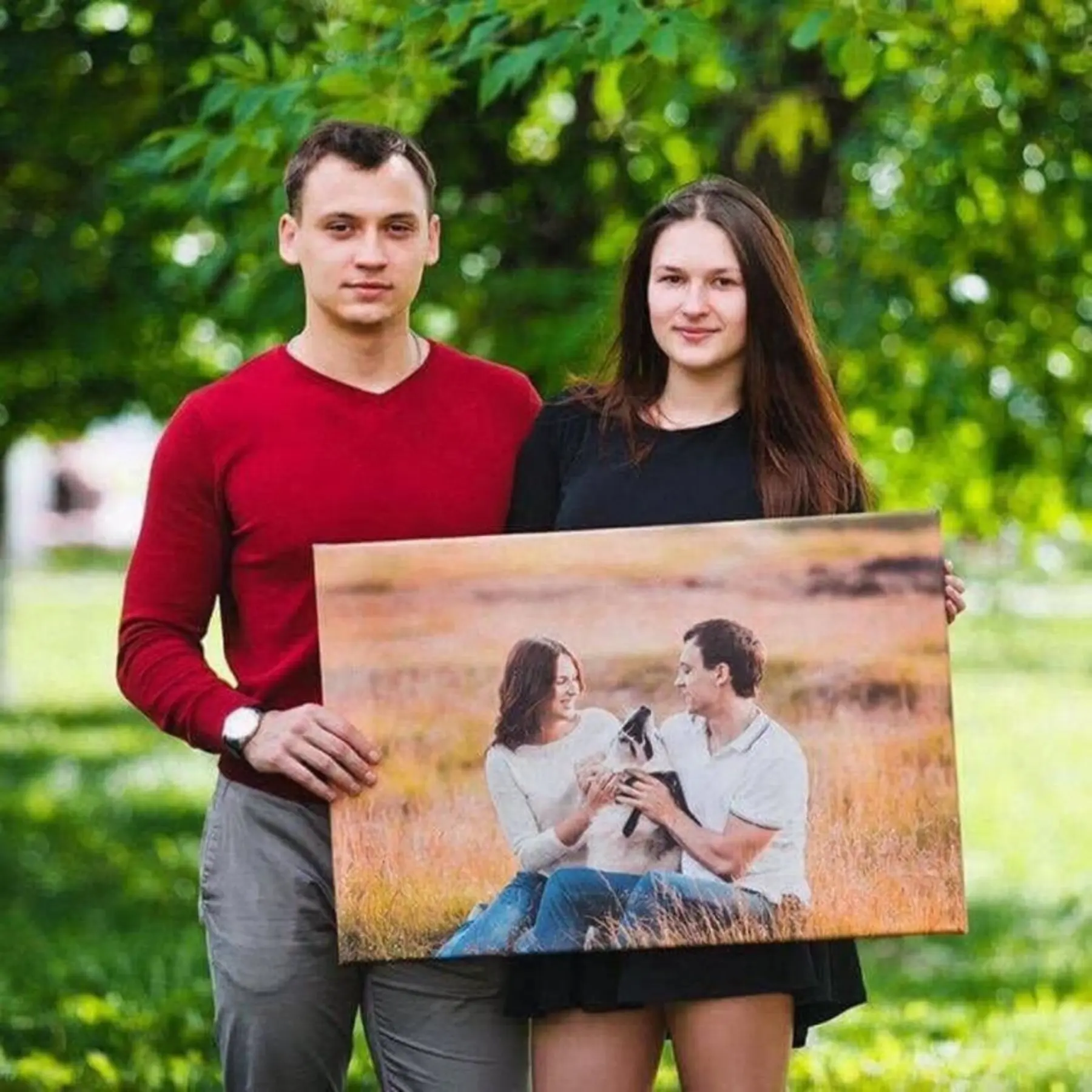 Tablouri Fotografie, expresie facială și verde s34691