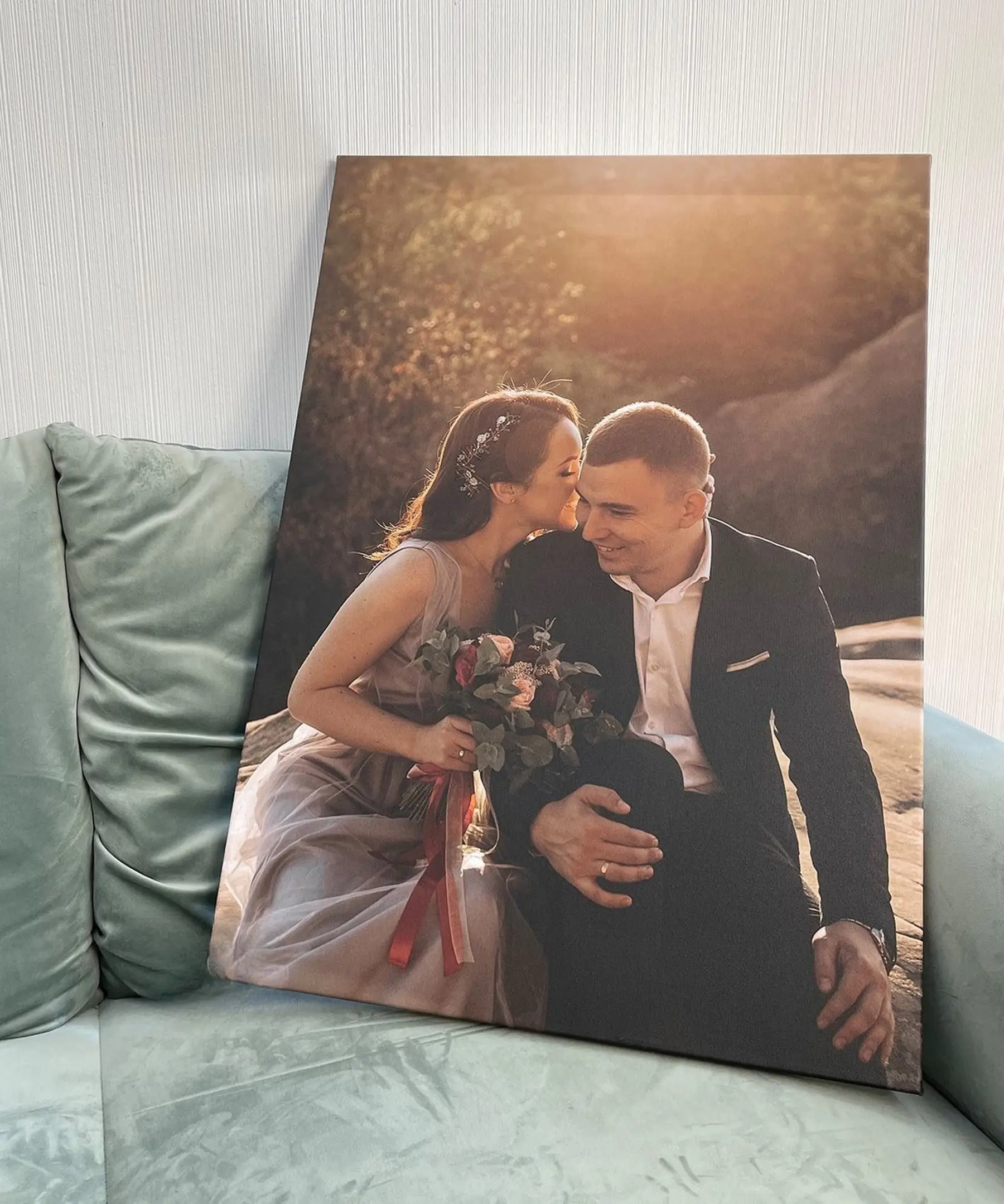 Tablouri Mireasă, rochie de mireasă și ramă foto s34699