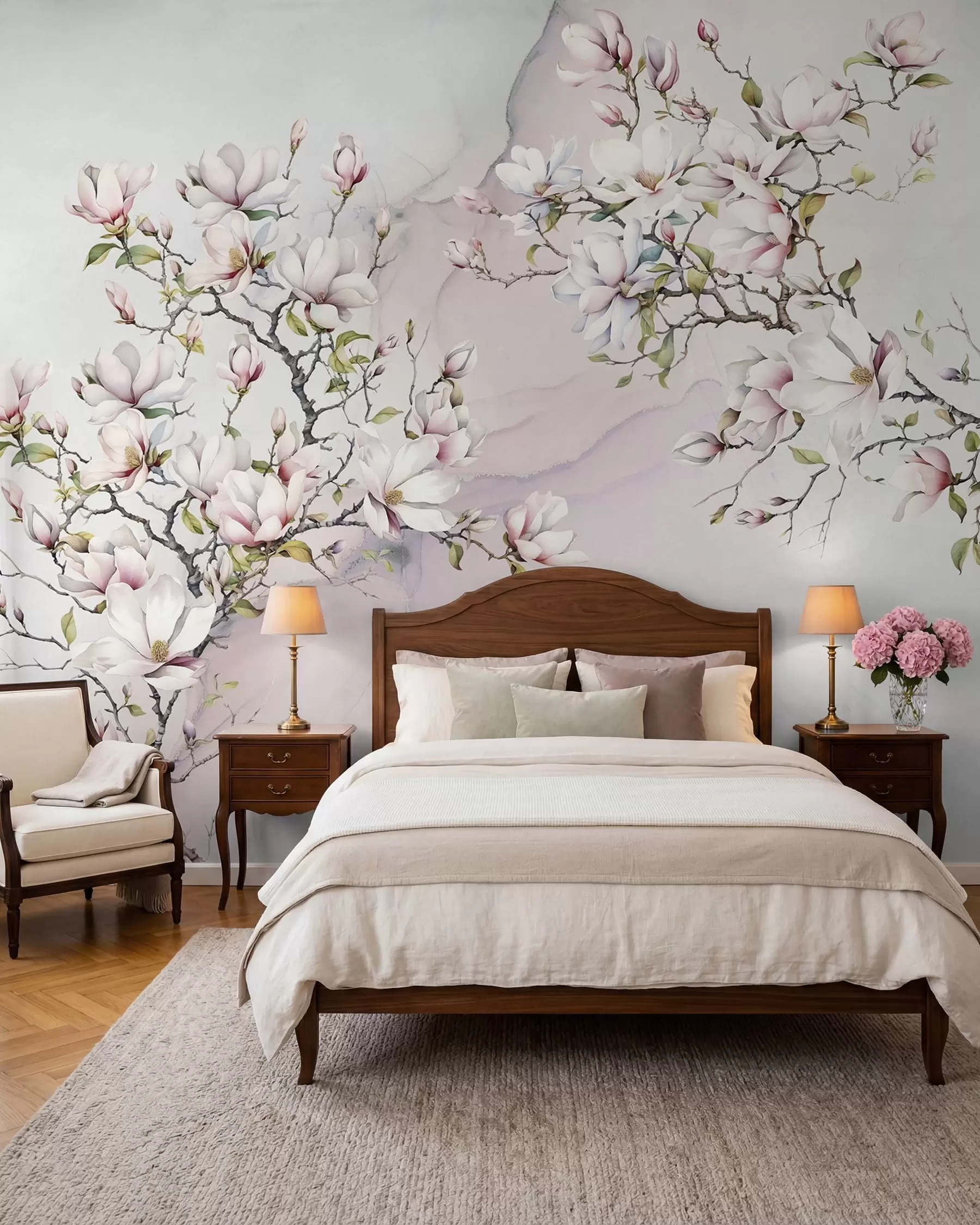 fototapet Magnolie pe marmură u96114