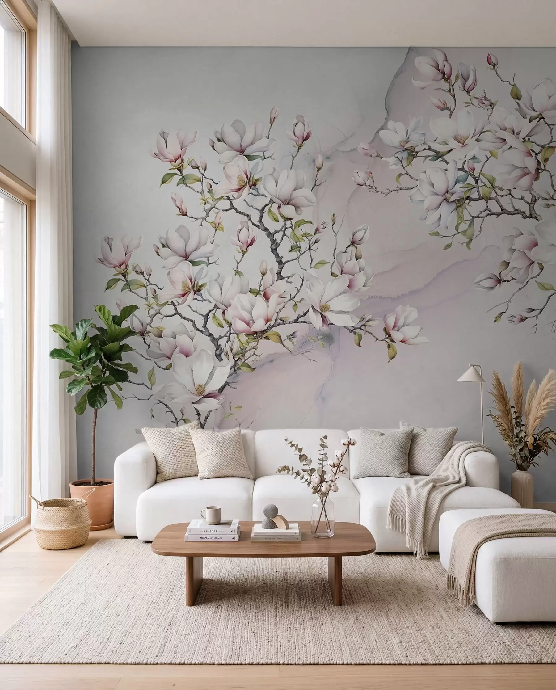fototapet Magnolie pe marmură u96114