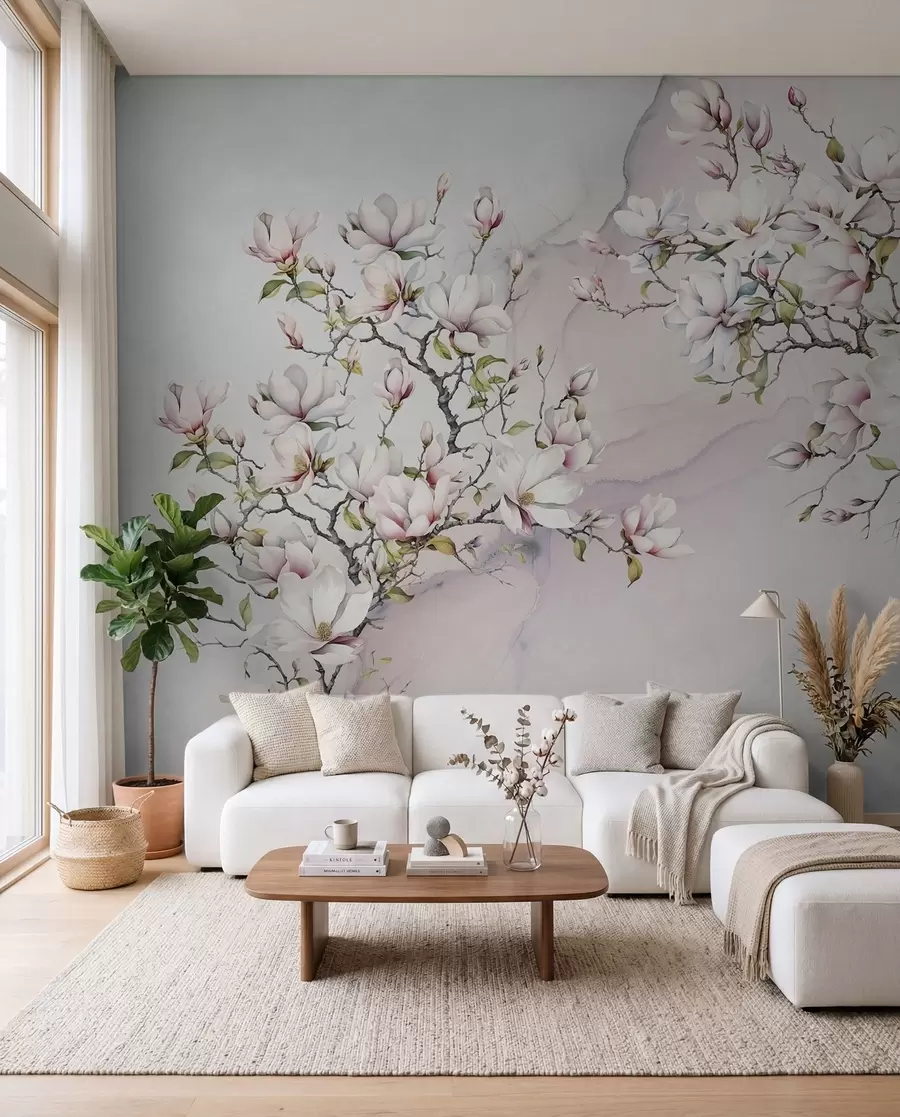fototapet Magnolie pe marmură u96114