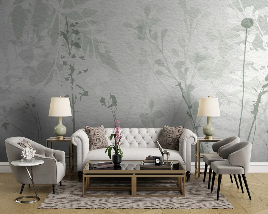 fototapet Fundal floral acuarelă în tonuri bej u96104