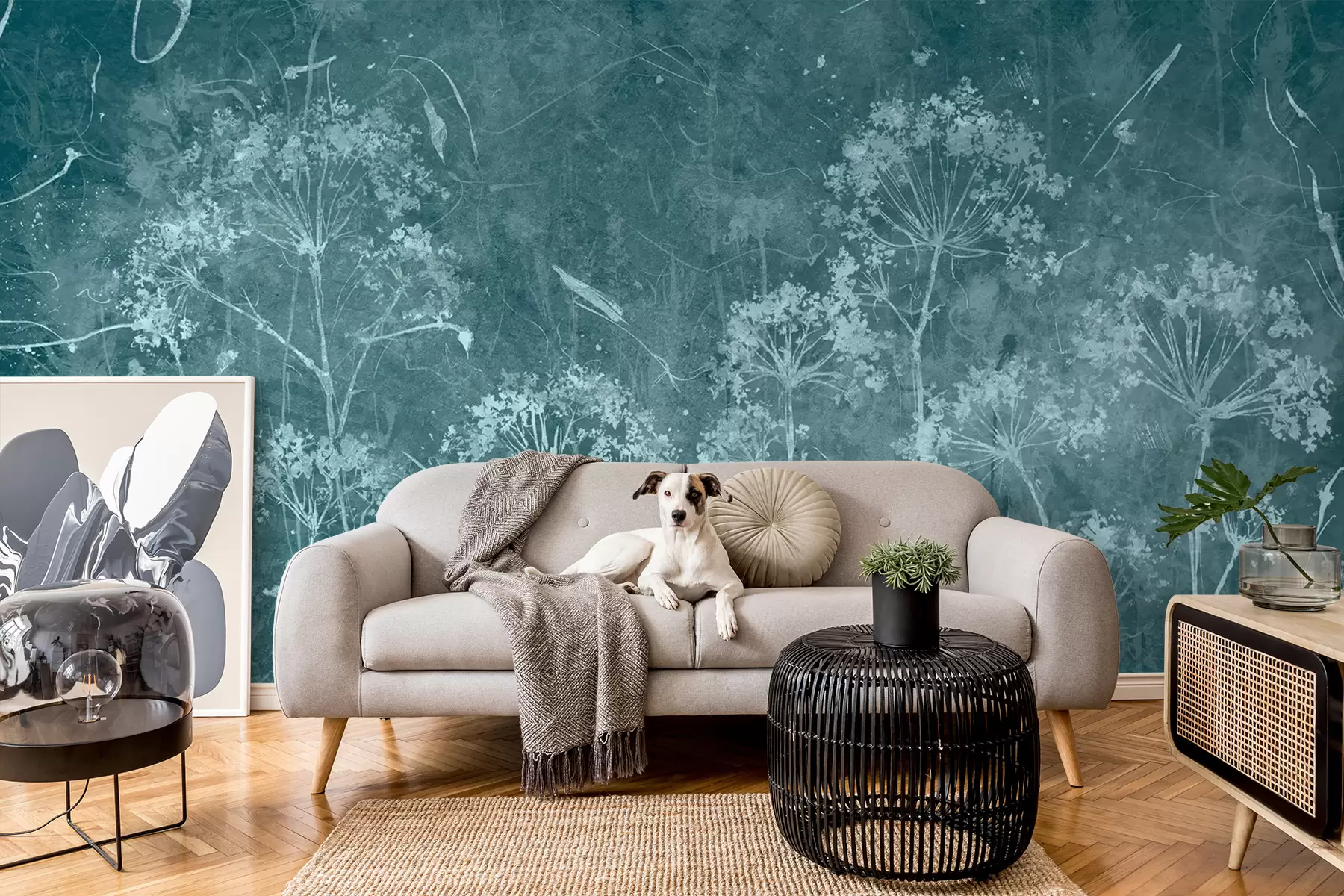 fototapet Flori sălbatice în stil grunge u96551