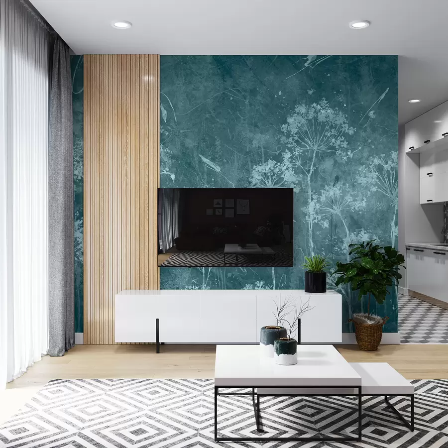 fototapet Flori sălbatice în stil grunge u96551