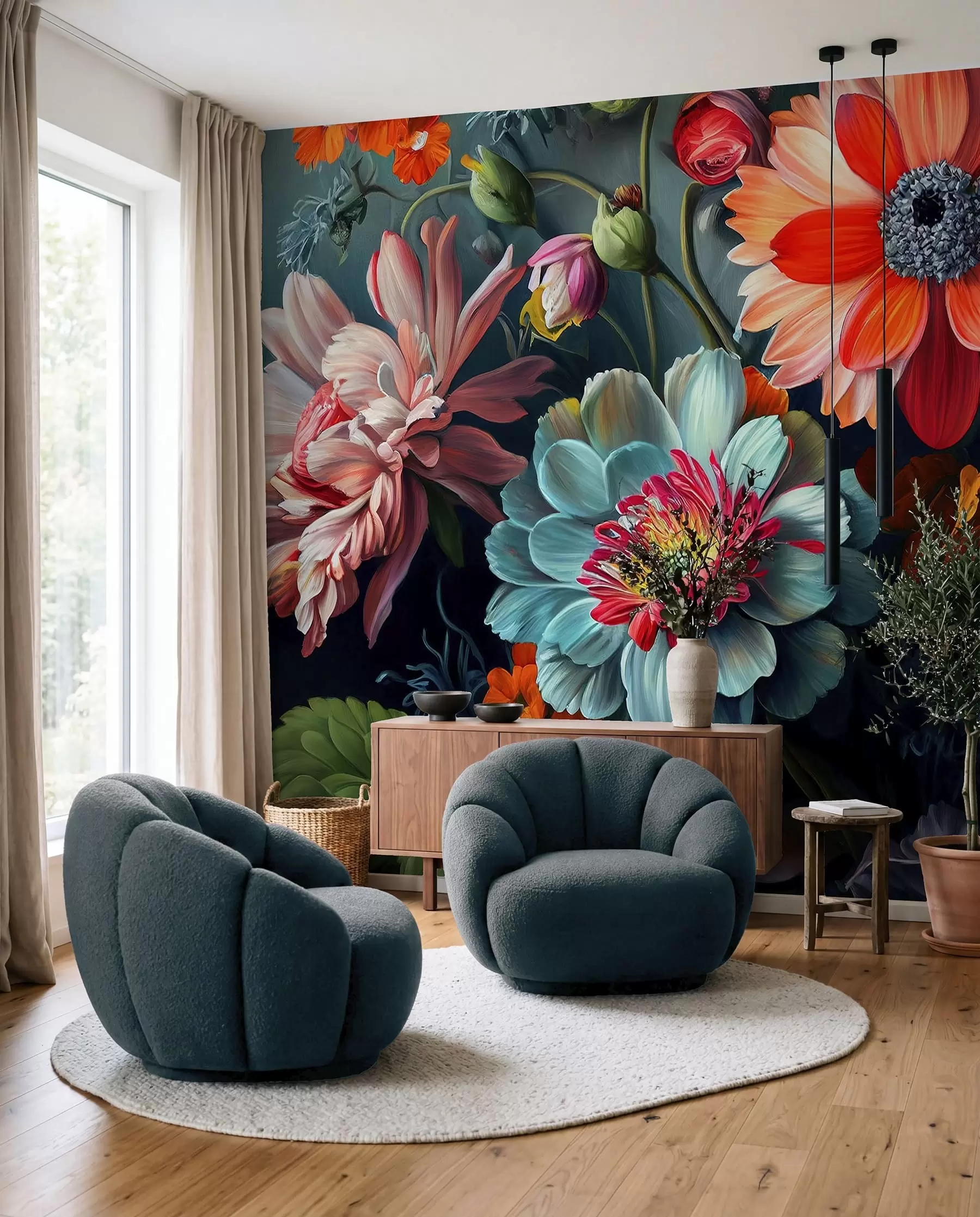 fototapet Splash floral u96631