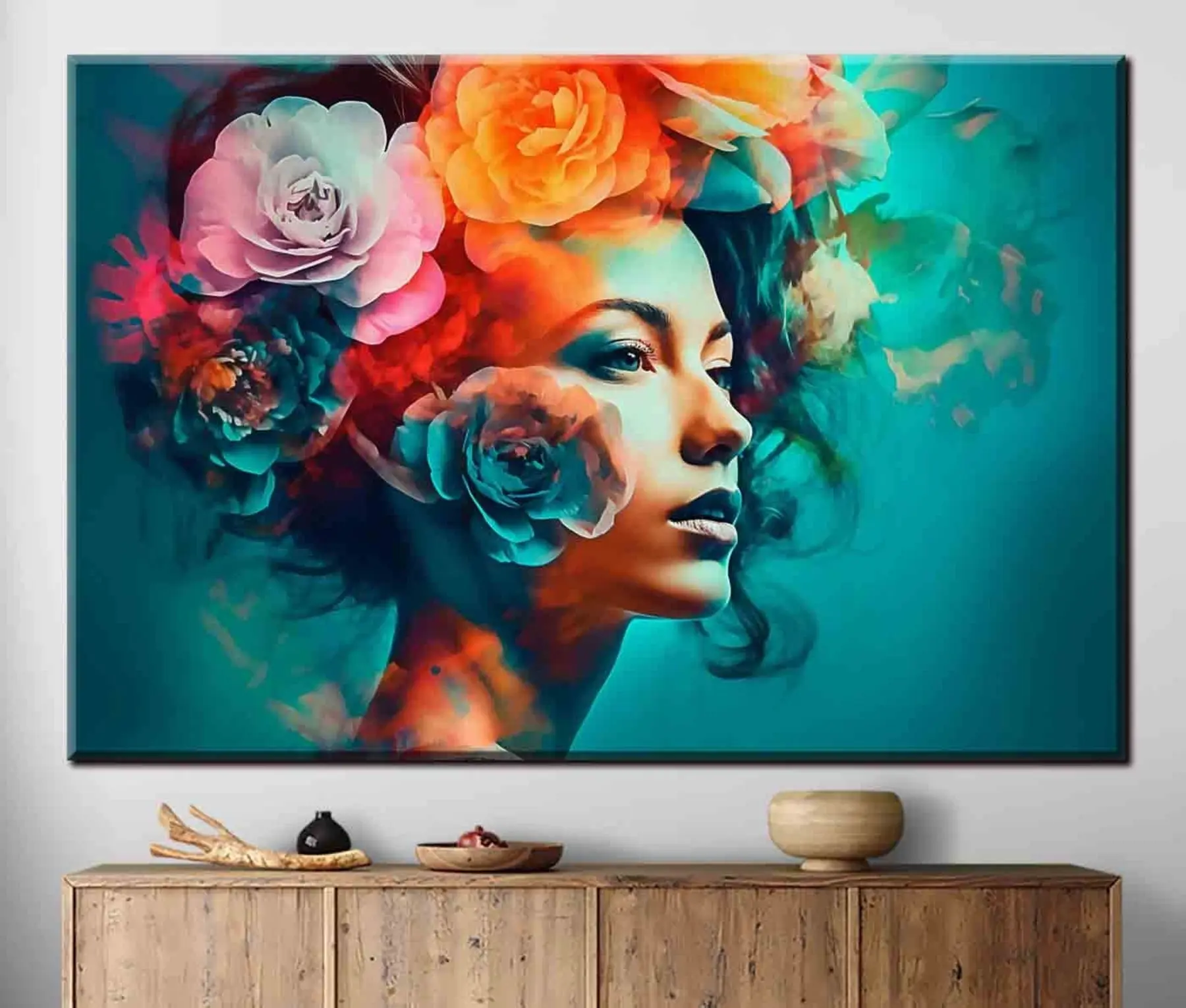 fototapet Floare, zâmbet și geană s35366