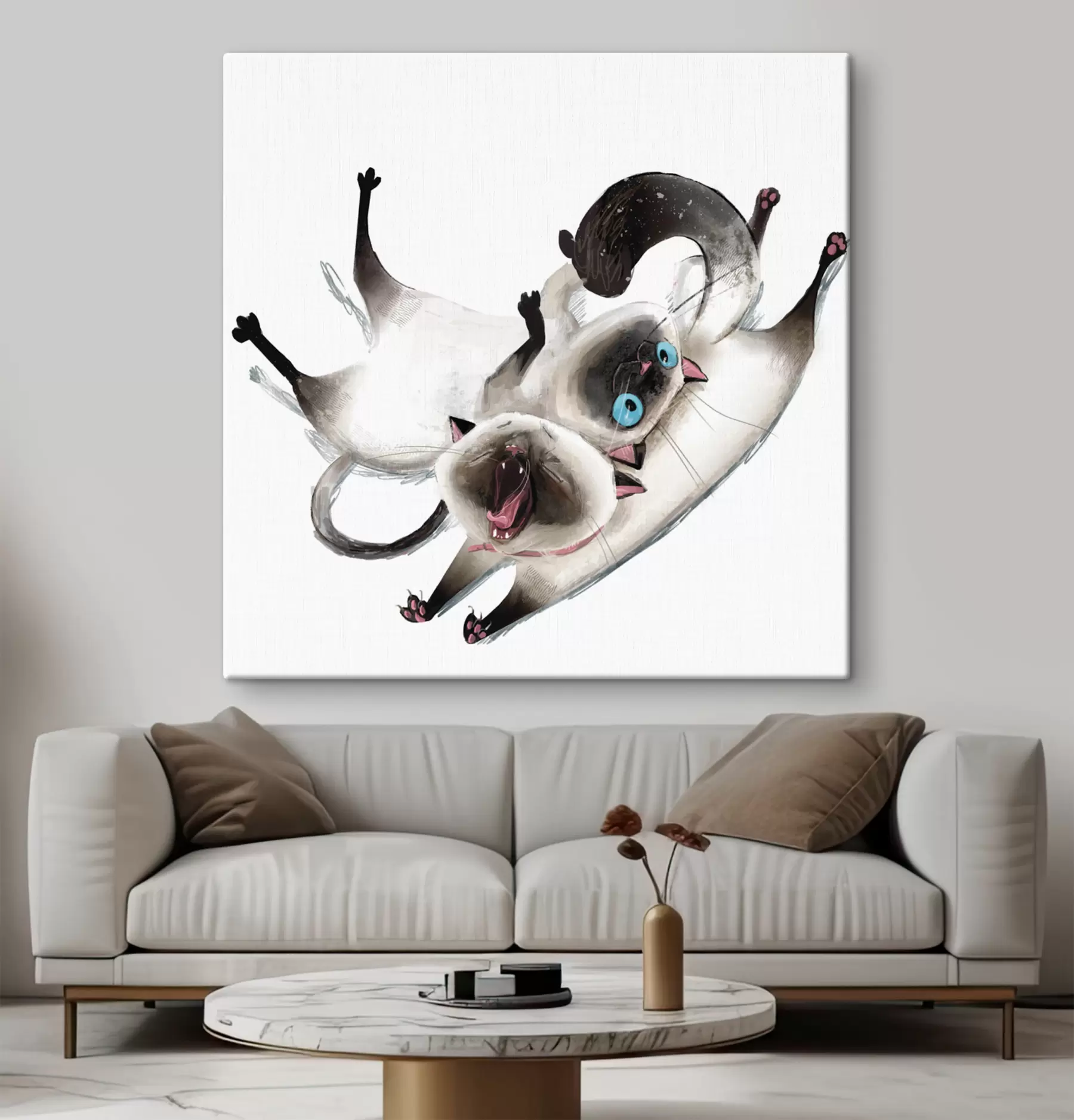 fototapet Pisici jucăușe care se bucură de timpul petrecut împreună s34990