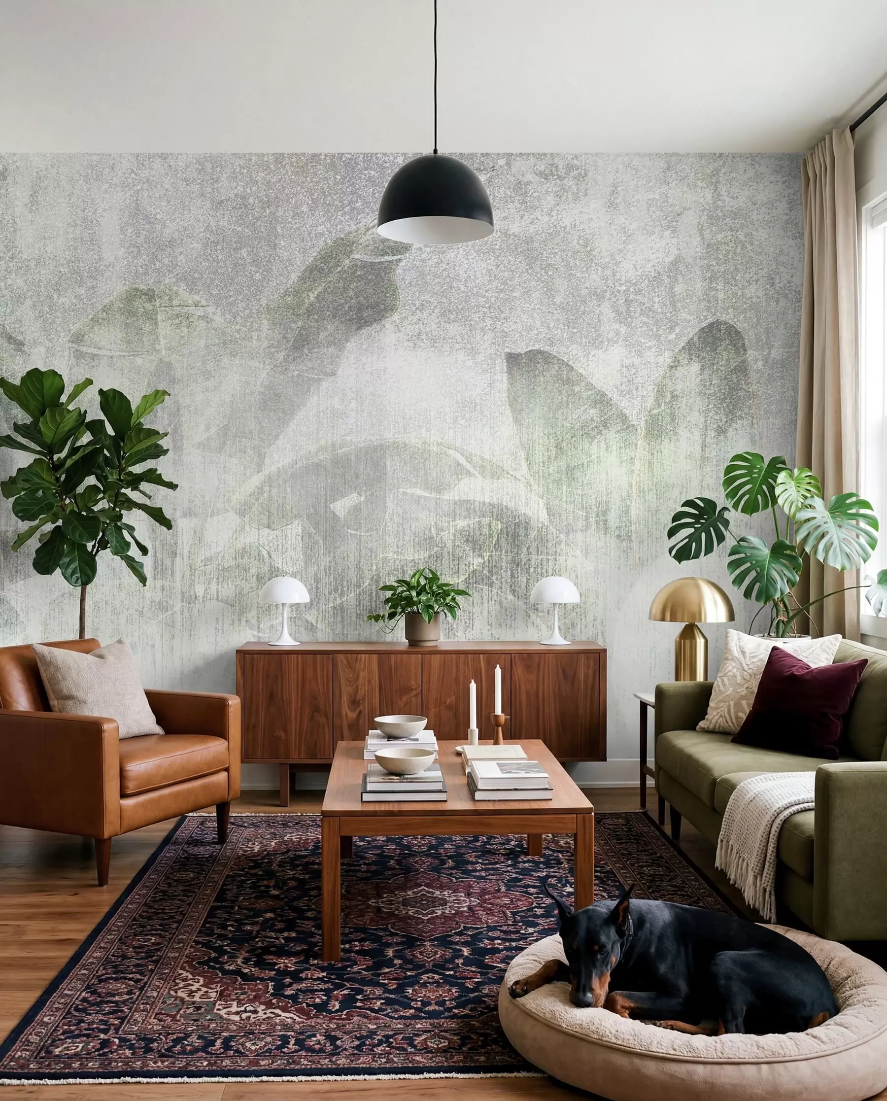 fototapet Palmieri tropicali stil loft u97030