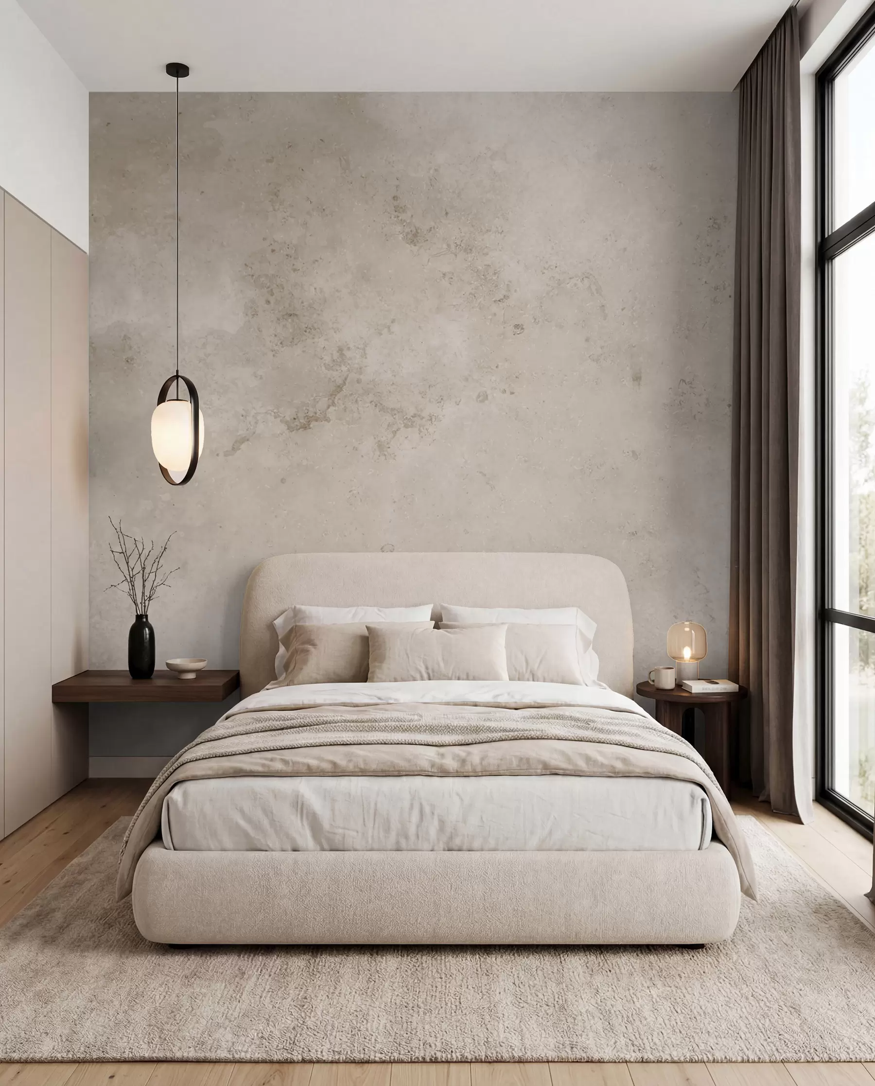 fototapet Perete din beton bej u97236