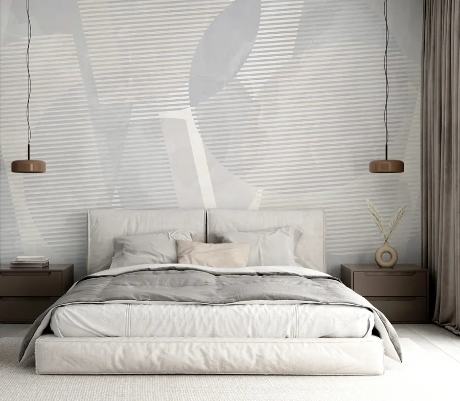 fototapet Abstracție geometrică pe un fundal de marmură în culori pastelate u95373