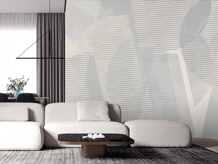 fototapet Abstracție geometrică pe un fundal de marmură în culori pastelate u95373