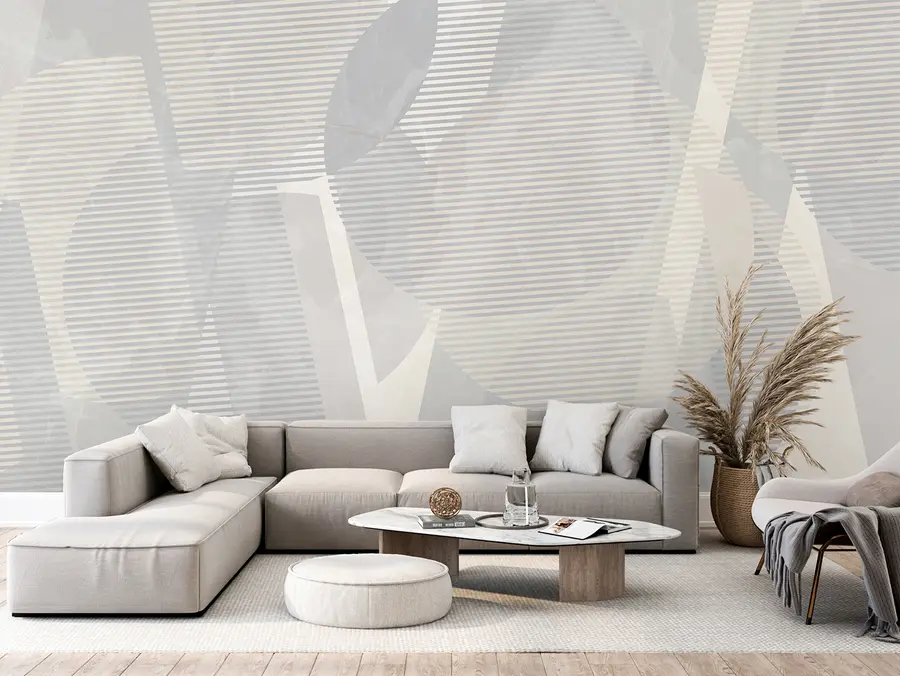 fototapet Abstracție geometrică pe un fundal de marmură în culori pastelate u95373