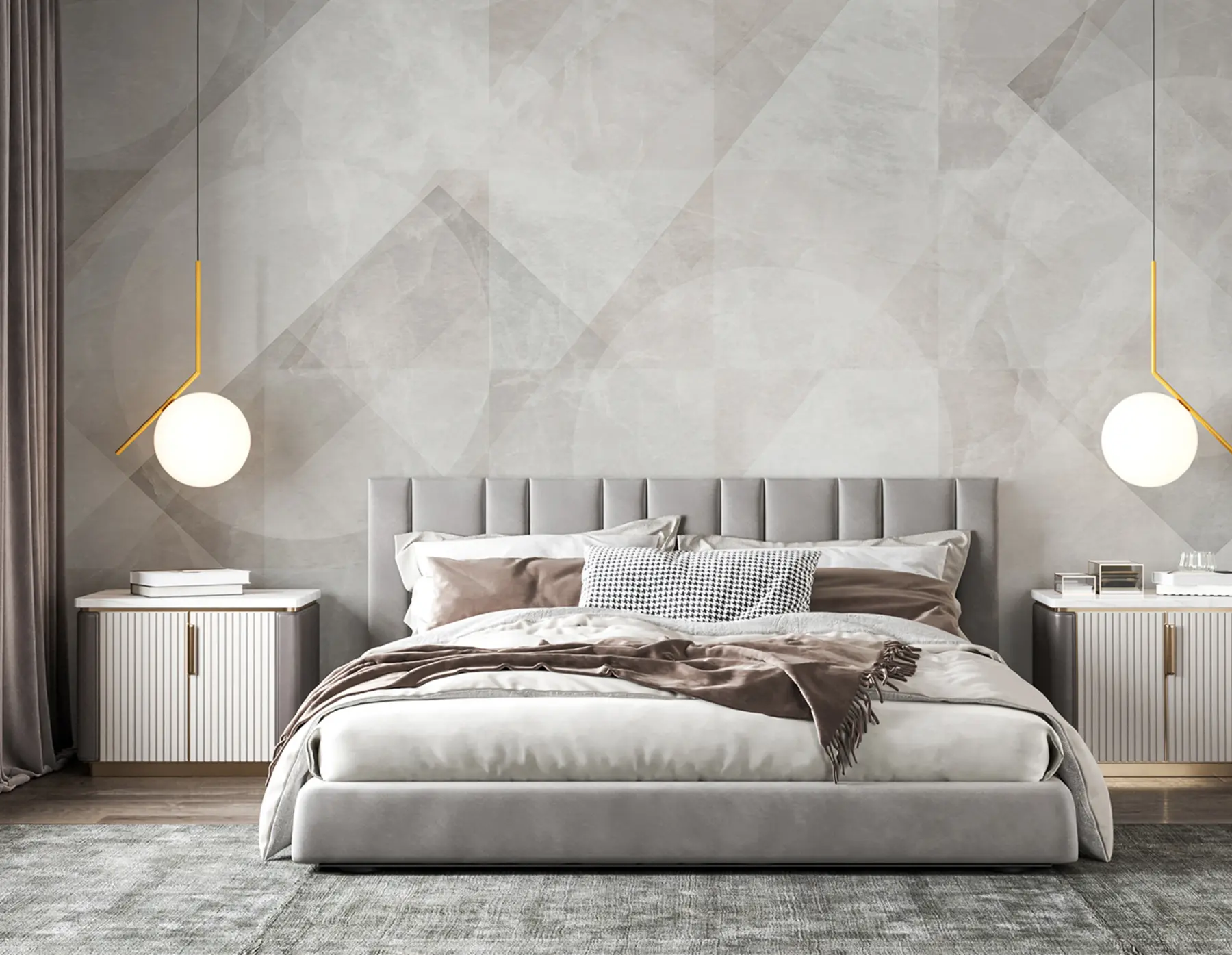 fototapet Abstracție geometrică pe un fundal de marmură în culori pastelate u97269