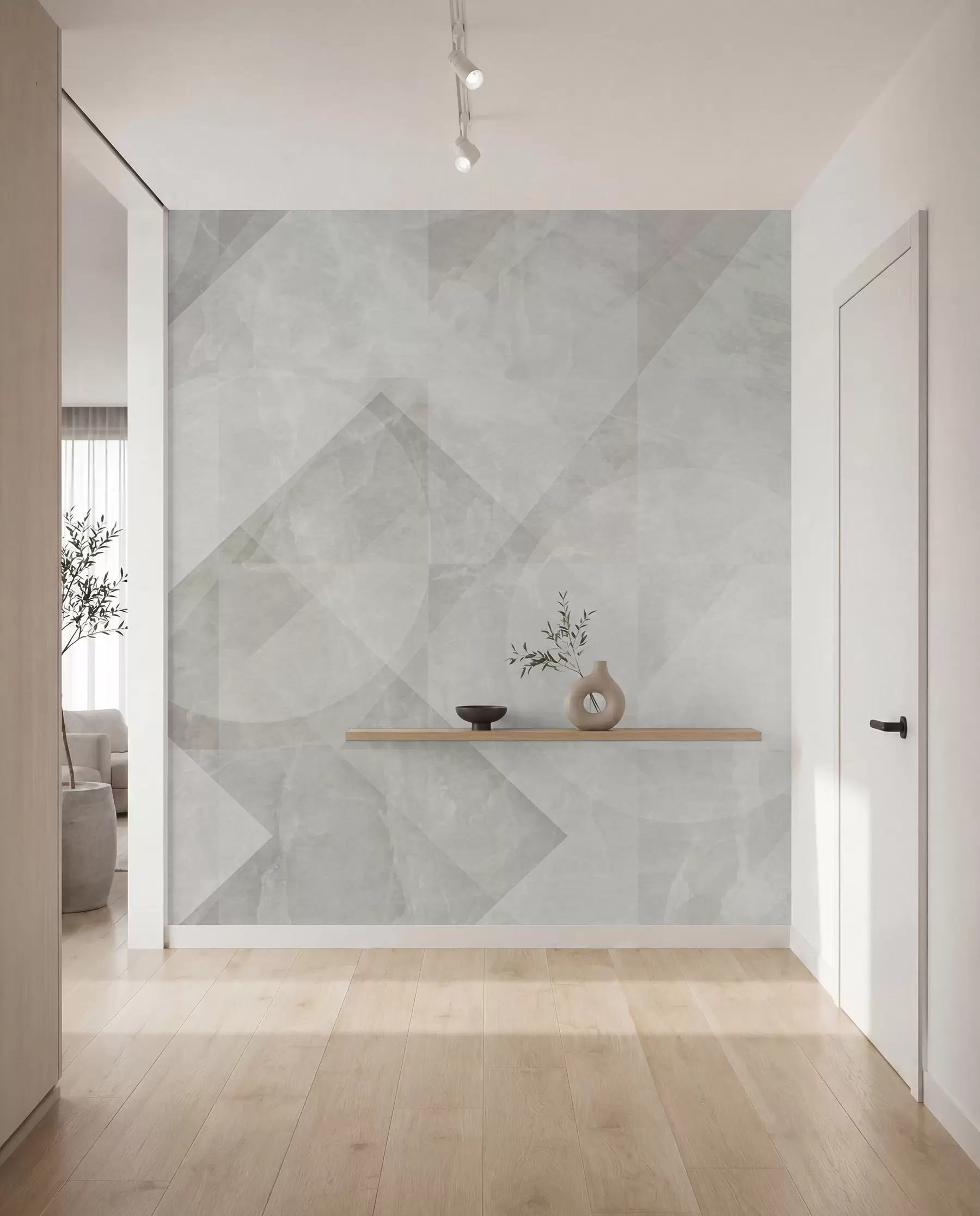 fototapet Abstracție geometrică pe un fundal de marmură în culori pastelate u97269