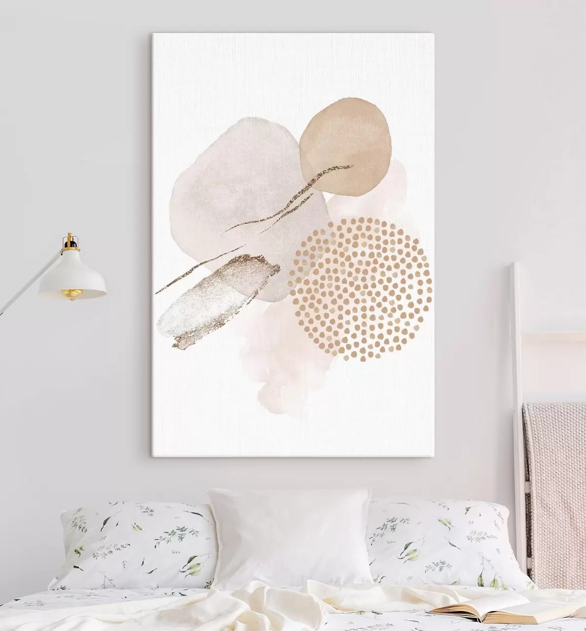 Tablouri Farduri bej și roz pe fond alb s35990