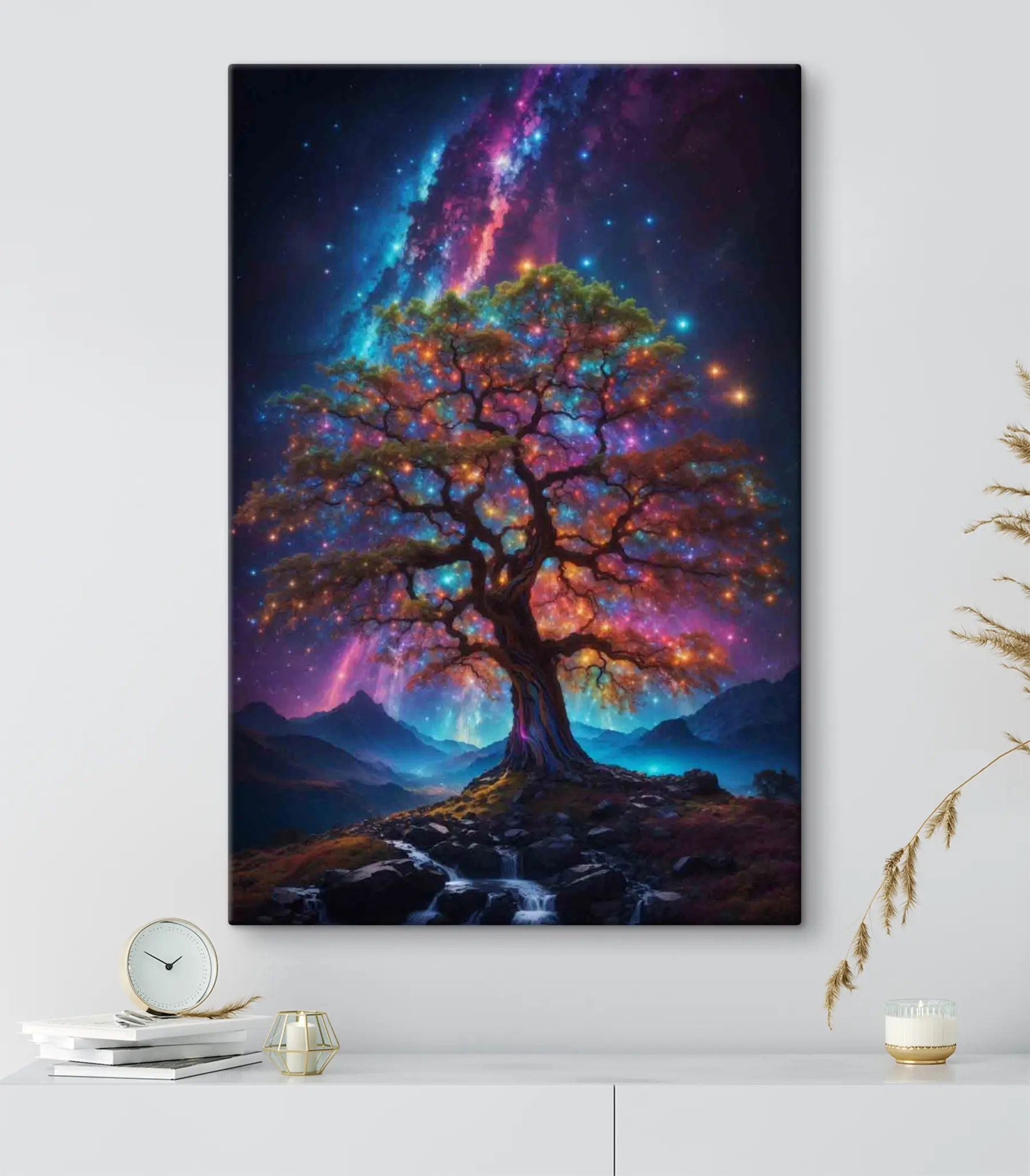 Tablouri Copac pe un cer înstelat s36059