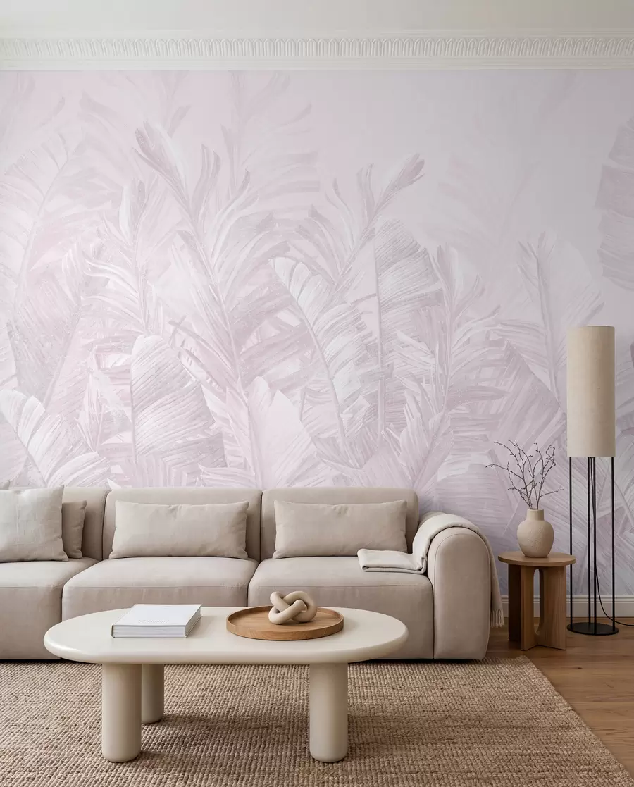 fototapet Dantelă tropicală roz u98951v1