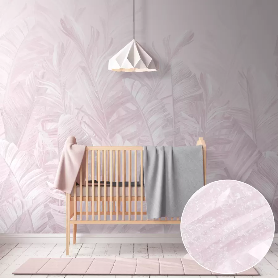 fototapet Frunze tropicale trendy roz u98951v1